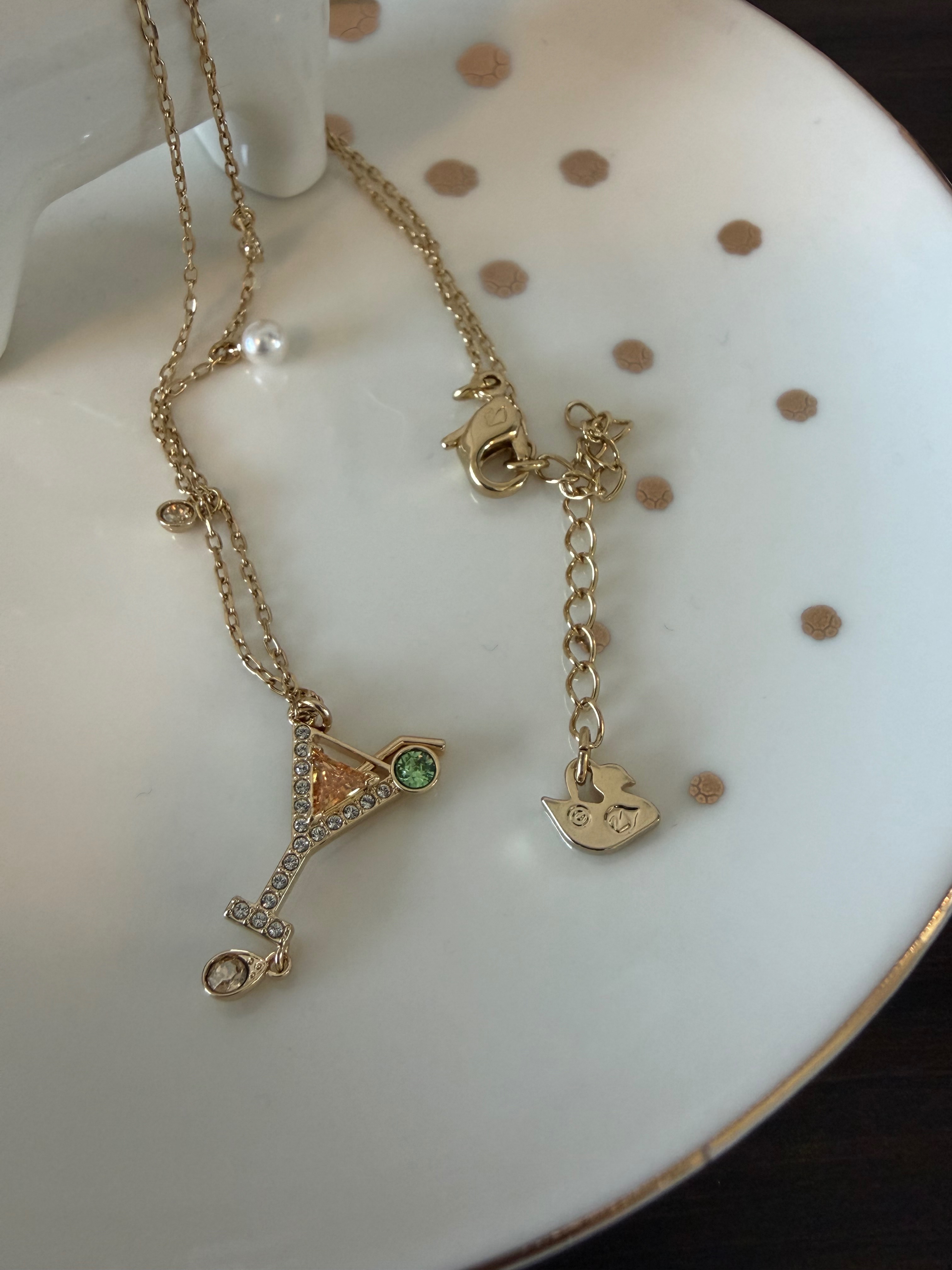 Swarovski martini charm necklace - photo 3
