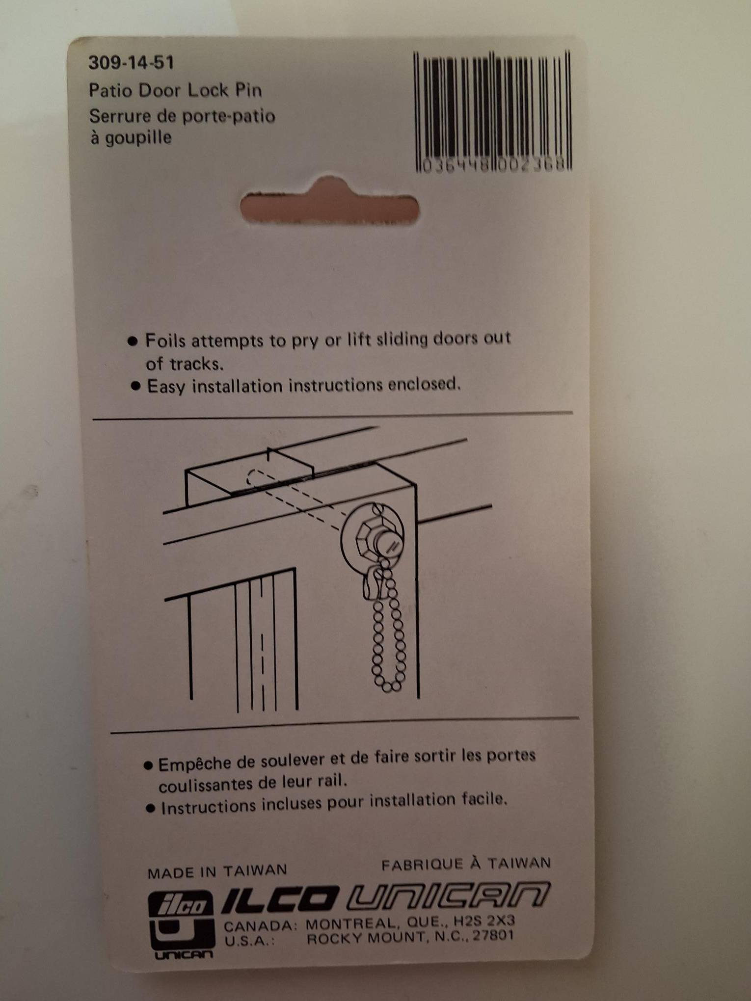 Patio Door LOck Pin - photo 2