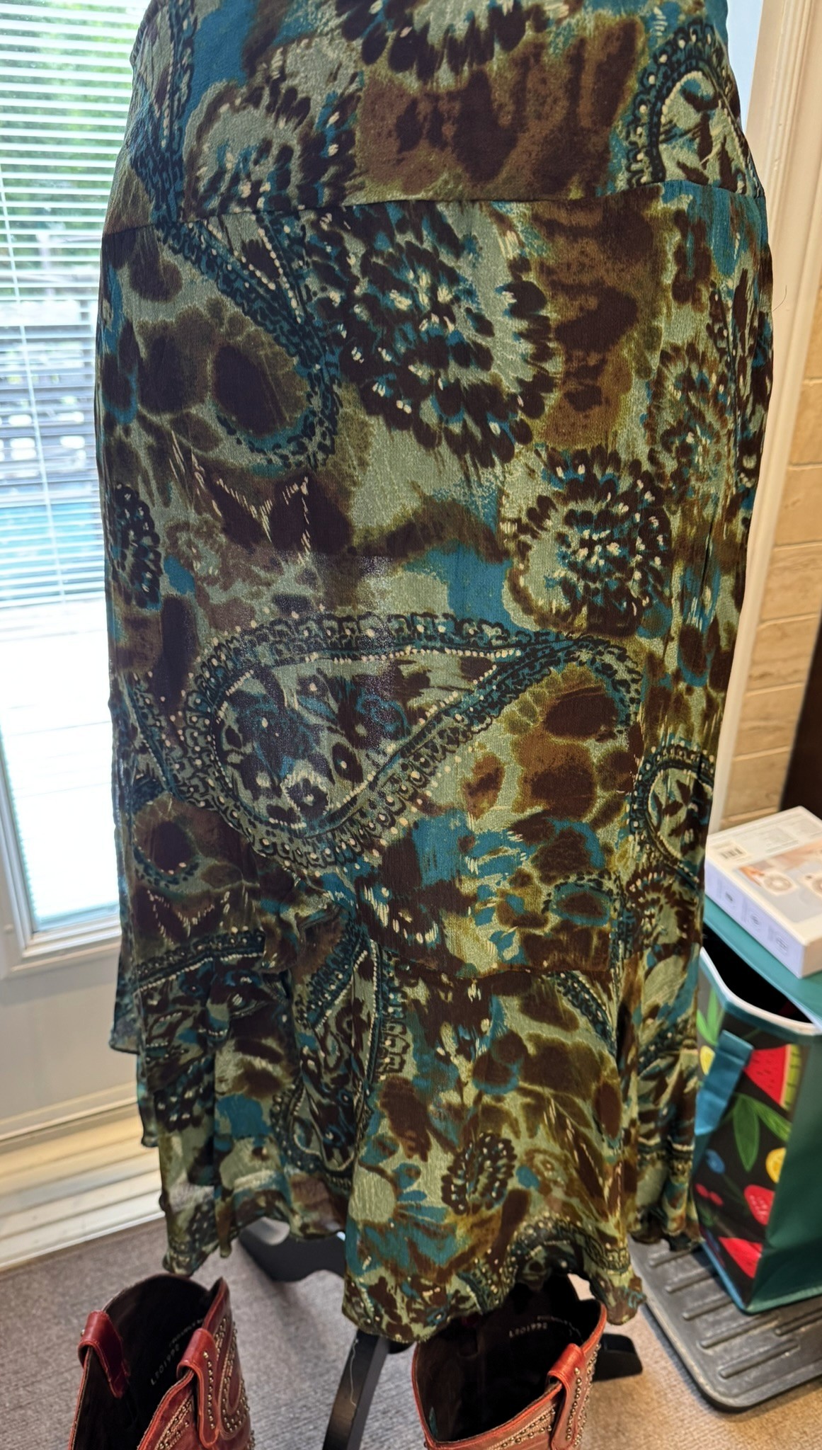 🤠 Country Boho Y2K Paisley Skirt / Jupe Paisley Boho 👢 - photo 3