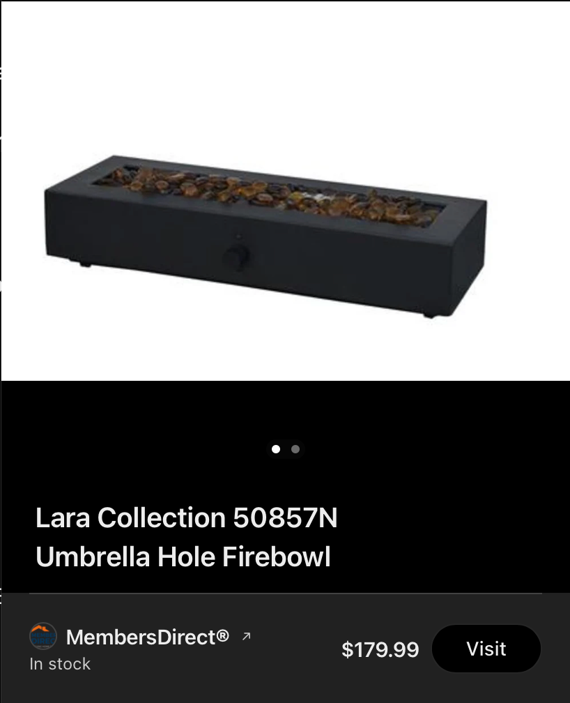 Bond Lara Collection Umbrella Hole Firebowl - photo 2