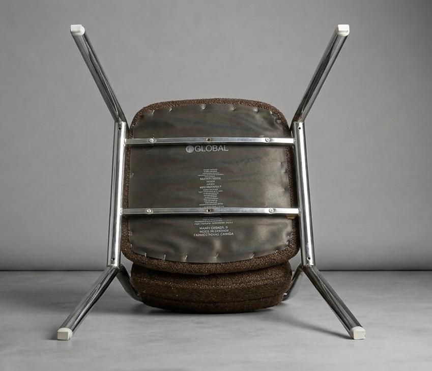 1970s Chrome & Brown Tweed MCM Armchair - photo 3