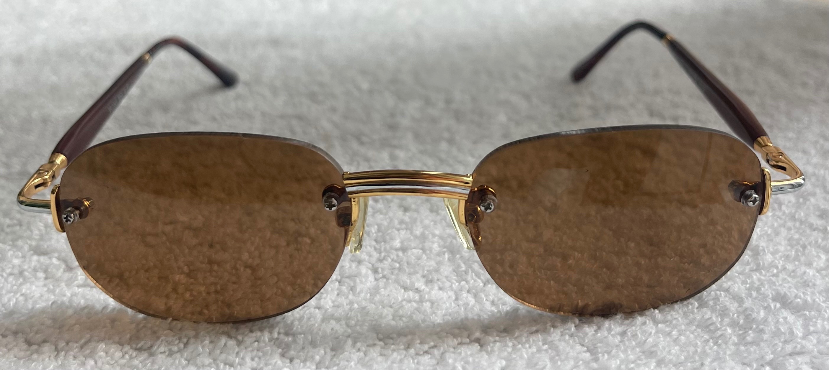 Vintage 90s Vecceli Italy Rimless Sunglasses Frame - Model 2008