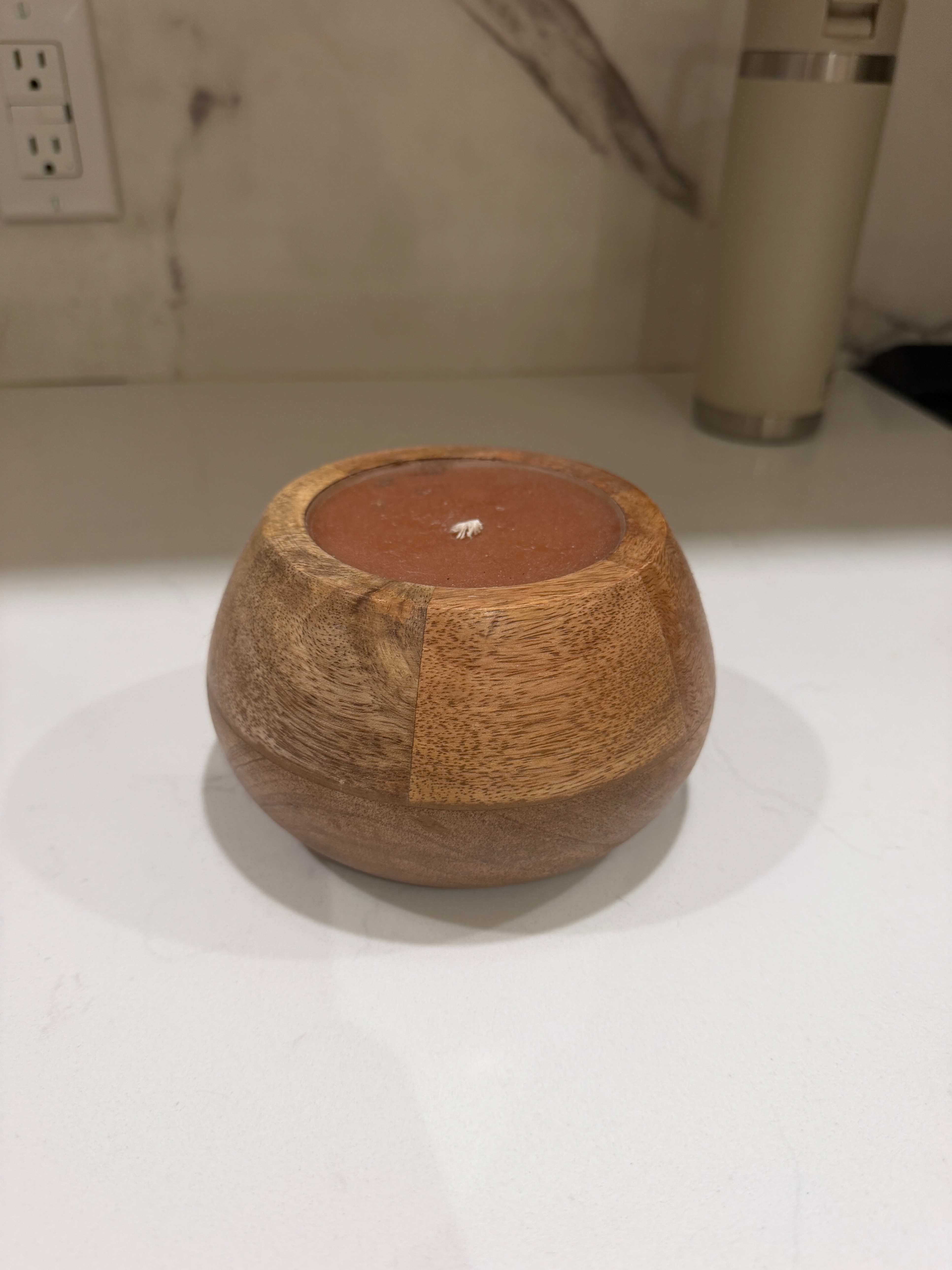 Wooden candle