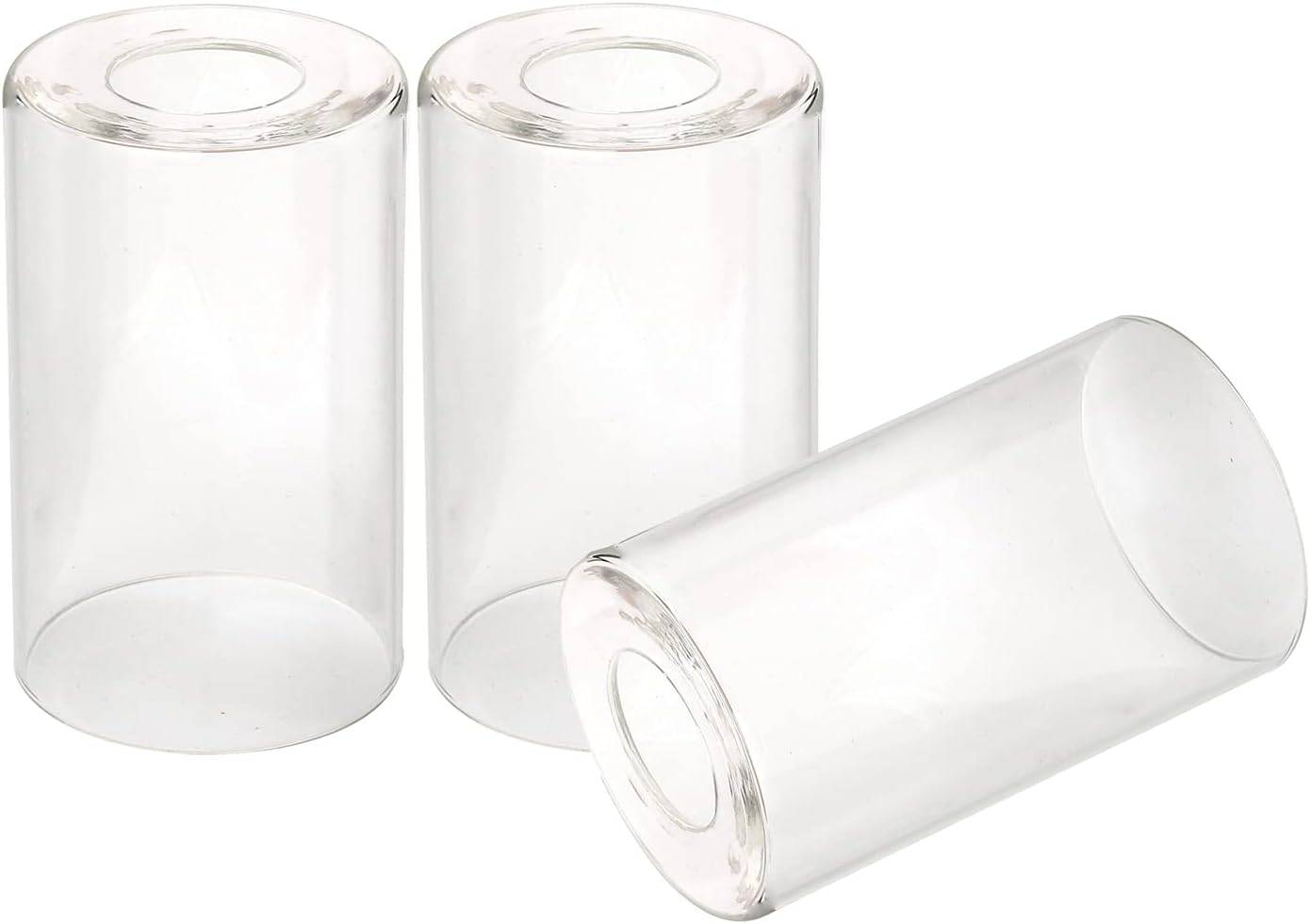 Brand New 3 Pack Clear Glass Cylinder Light Shade Replacements