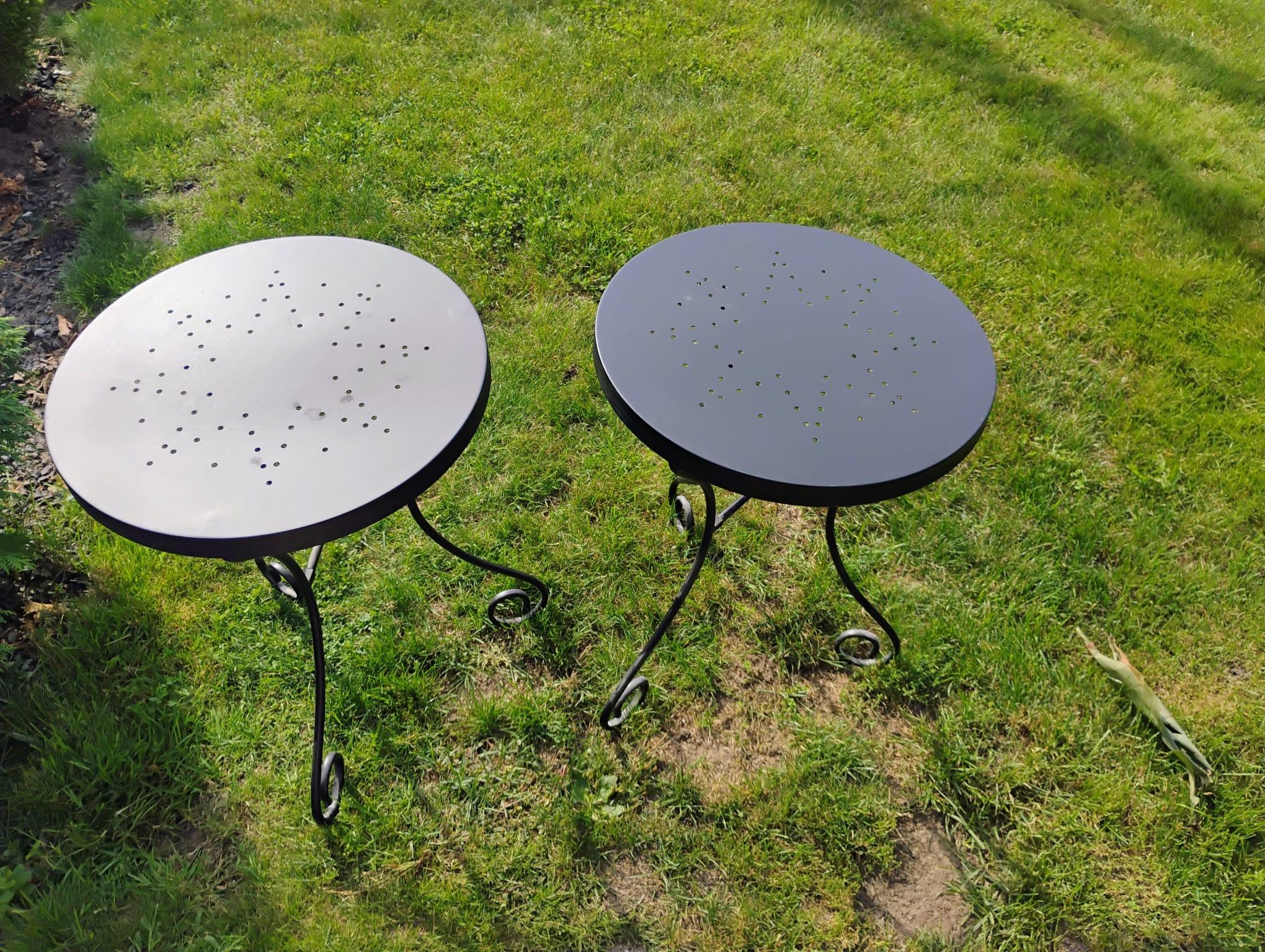 Black Steel Side Table/Stands Set of 2 - photo 3