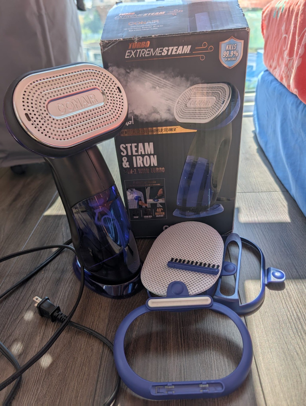 Conair Turbo Extreme Steam Handheld Steamer & Iron – Like New - photo 3