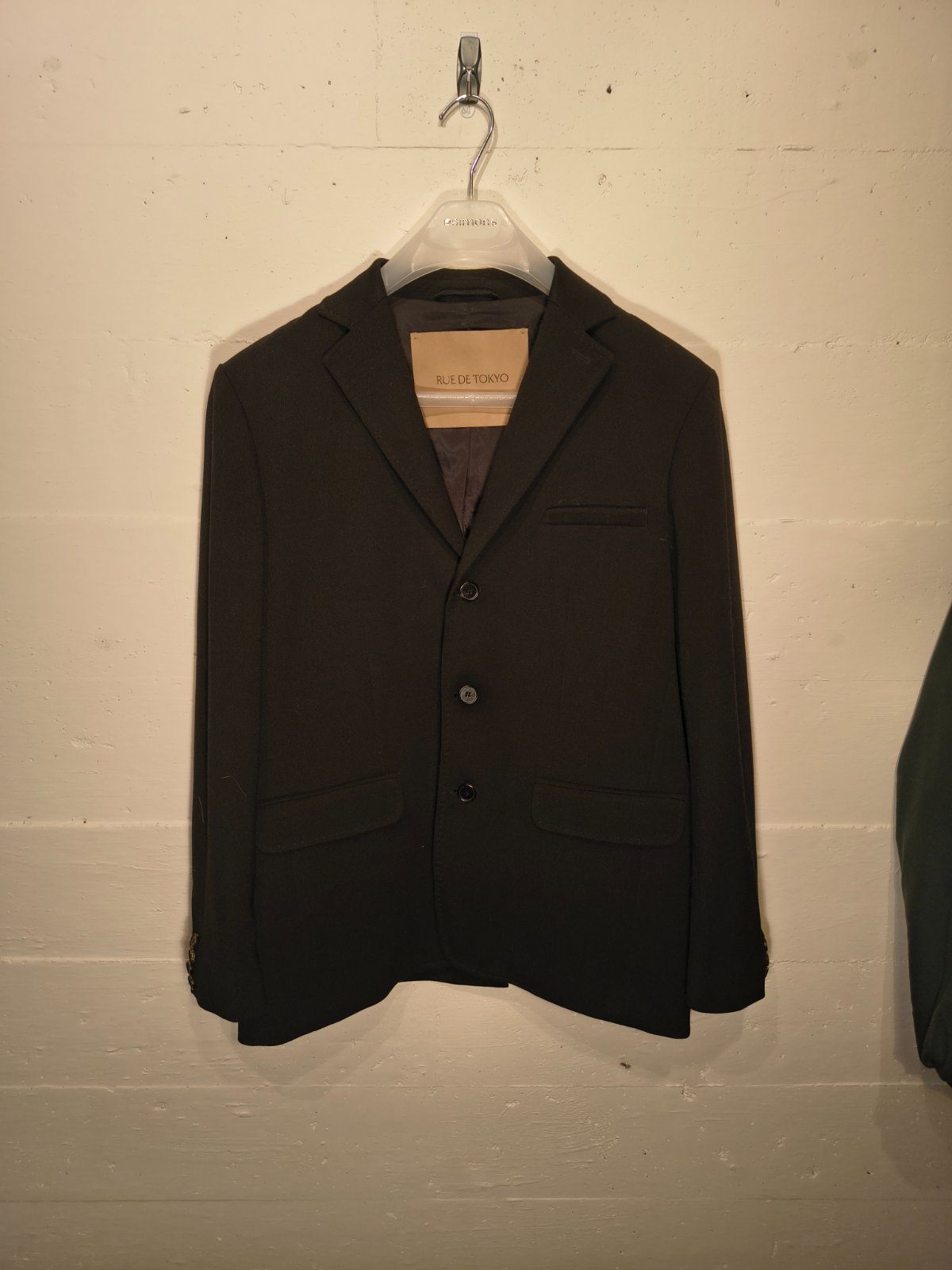 Rue de Tokyo Caspian Japan Wool Blend Black Blazer Jacket Men's