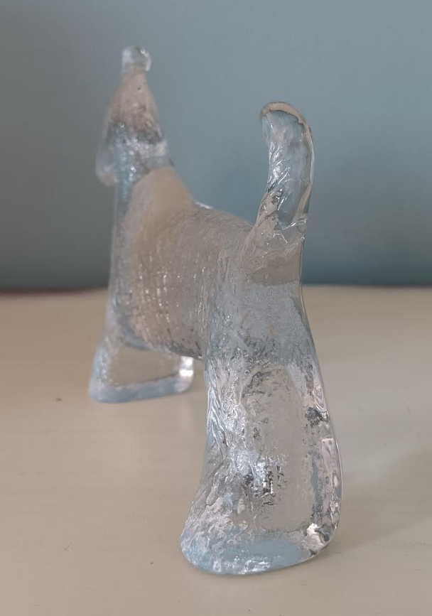 Vintage Kosta Boda Scottish Terrier glass sculpture paperweight - photo 4