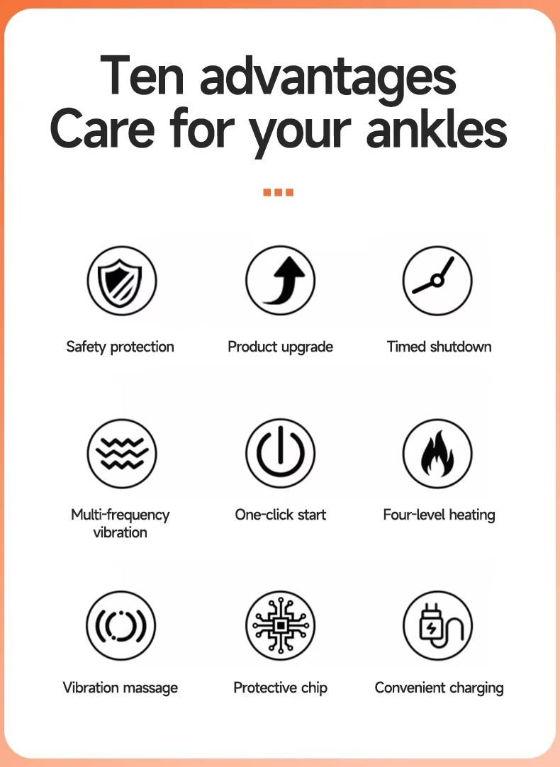 Ankle and Foot Massager with Heating and Vibration (1 piece) - photo 3