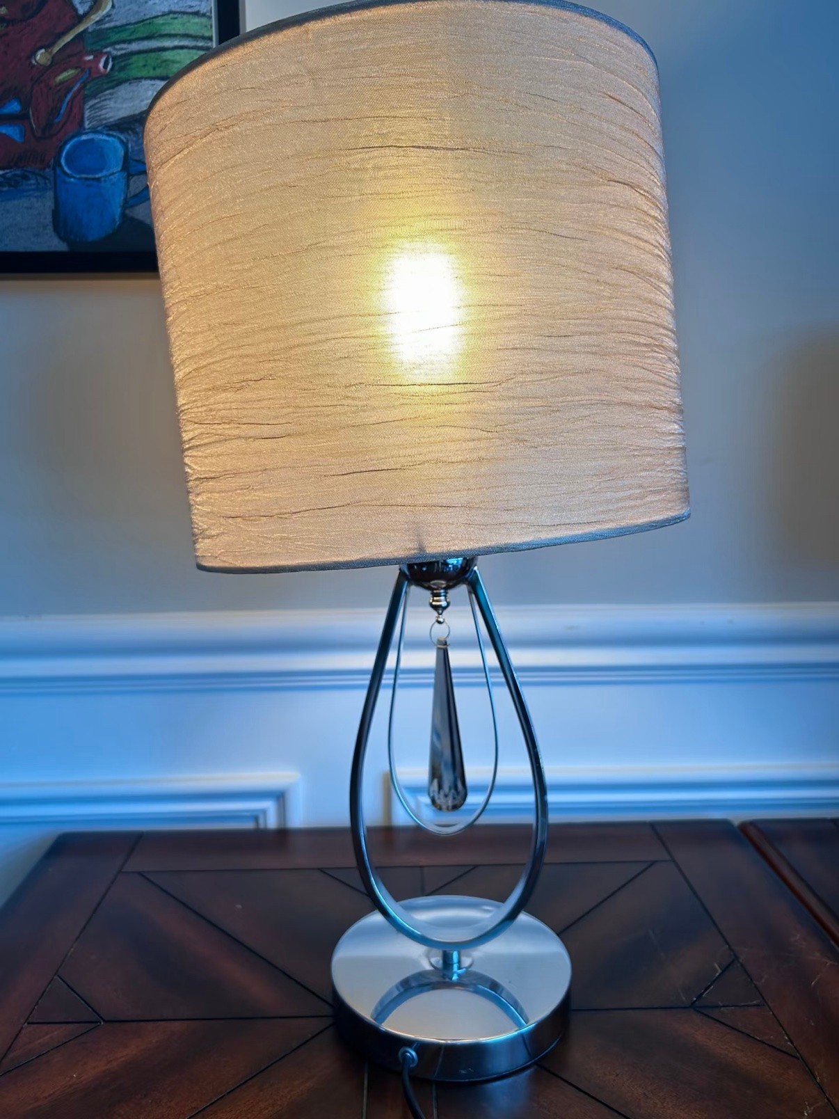 Two Modern Chrome Table Lamps (Set of 2) - photo 2