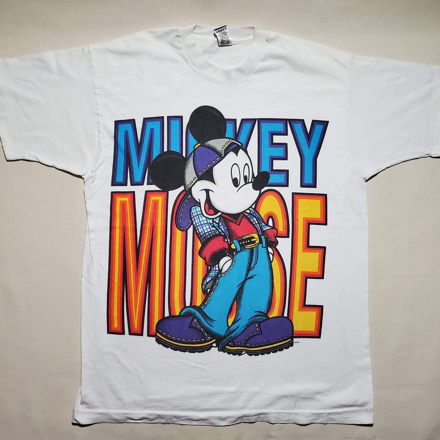 Vintage Urban Mickey Big Print T-Shirt