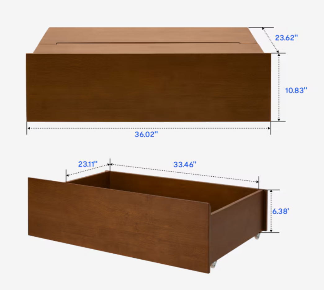 New Solid Wood Queen/King Underbed Storage - photo 4