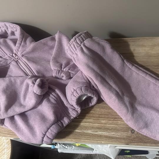 ZARA 2 piece little girls tracksuit muted lilac 1.5 years
