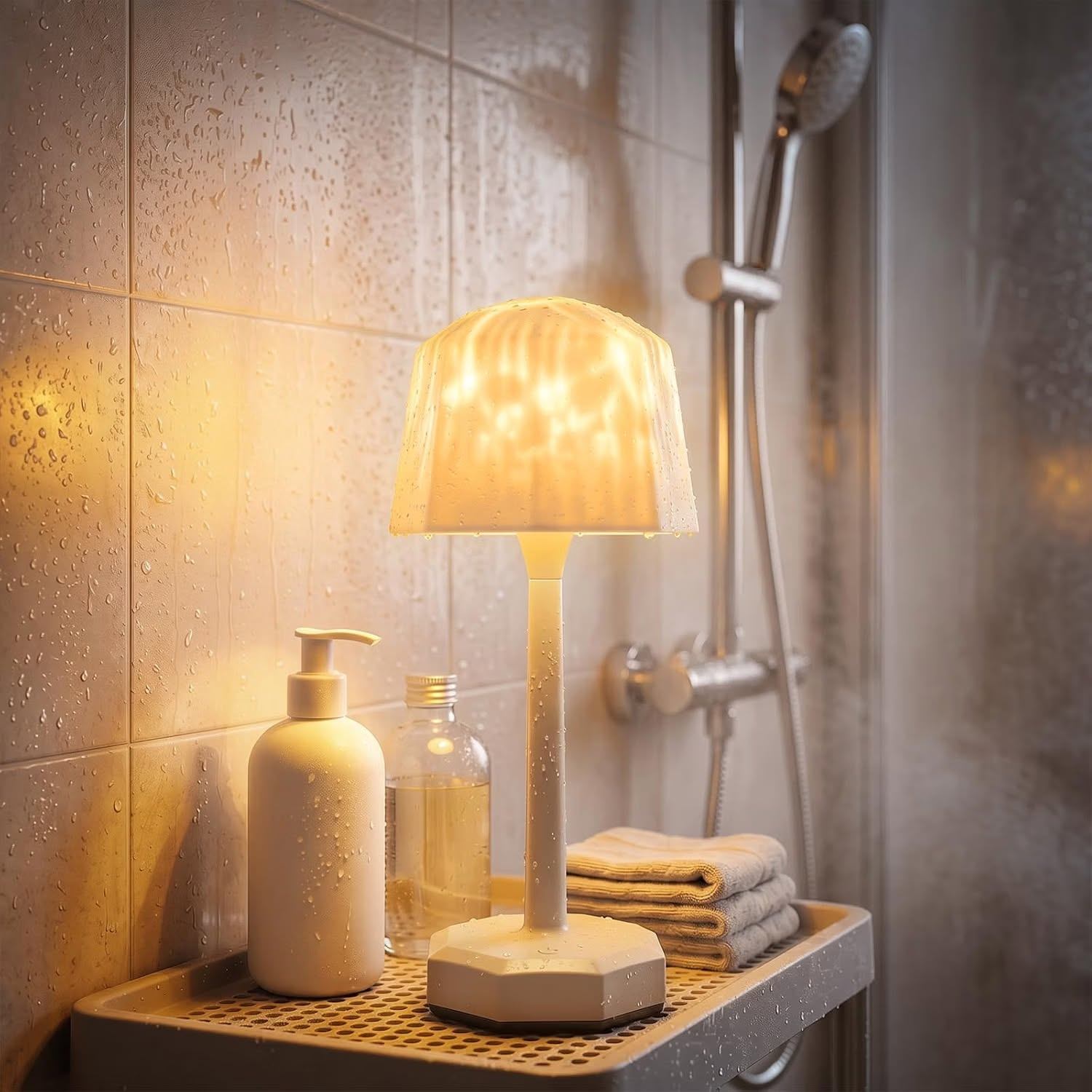 Bathroom Light with 16 Color Ocean Wave Projector