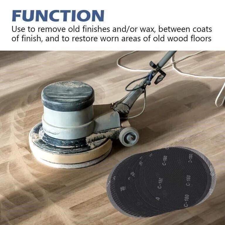 New HUALIUCHE 17" Floor Sanding Screen Discs (10 Pack, 180 Grit) - photo 5