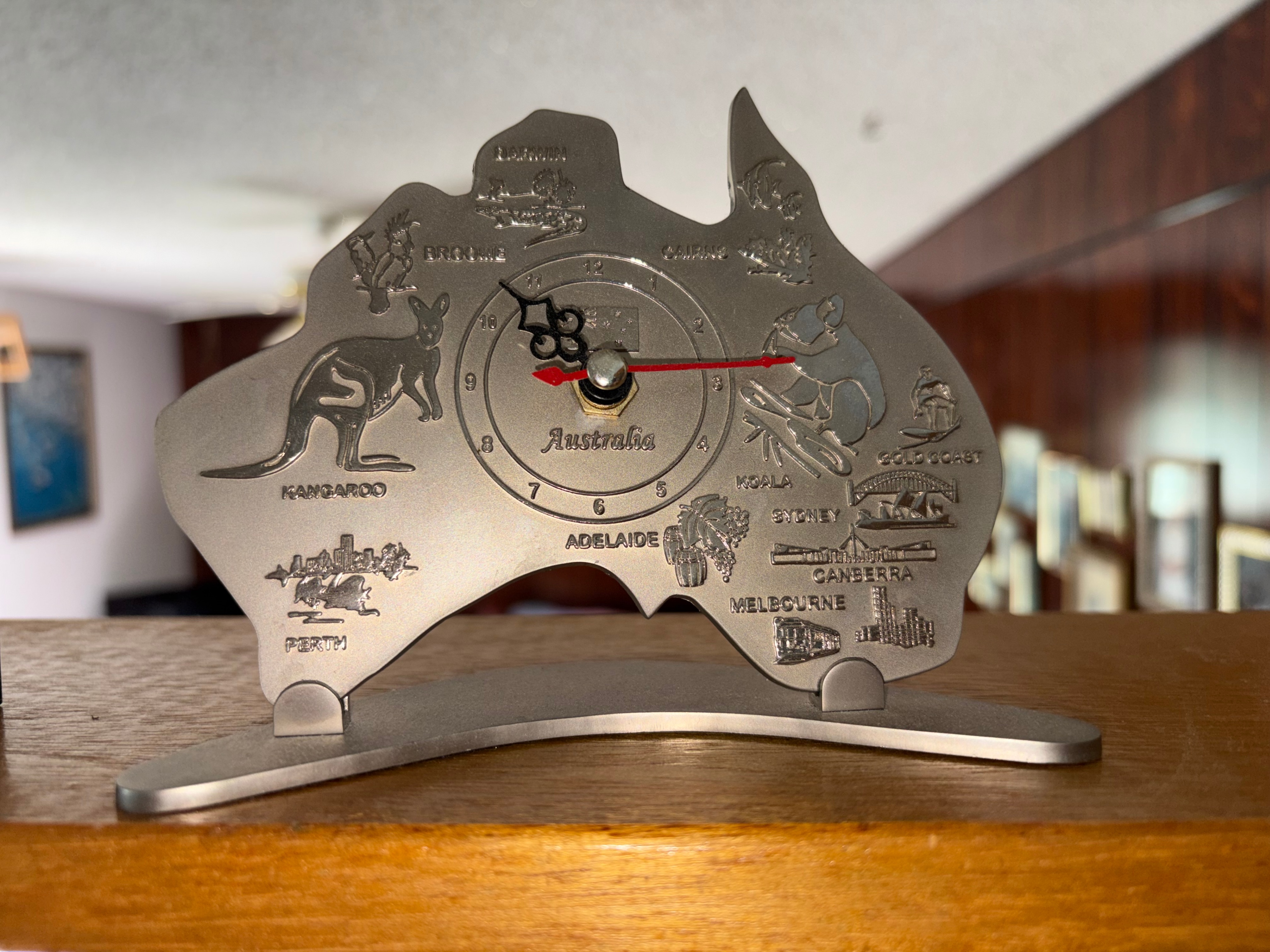 Australia Map Souvenir Desk Clock