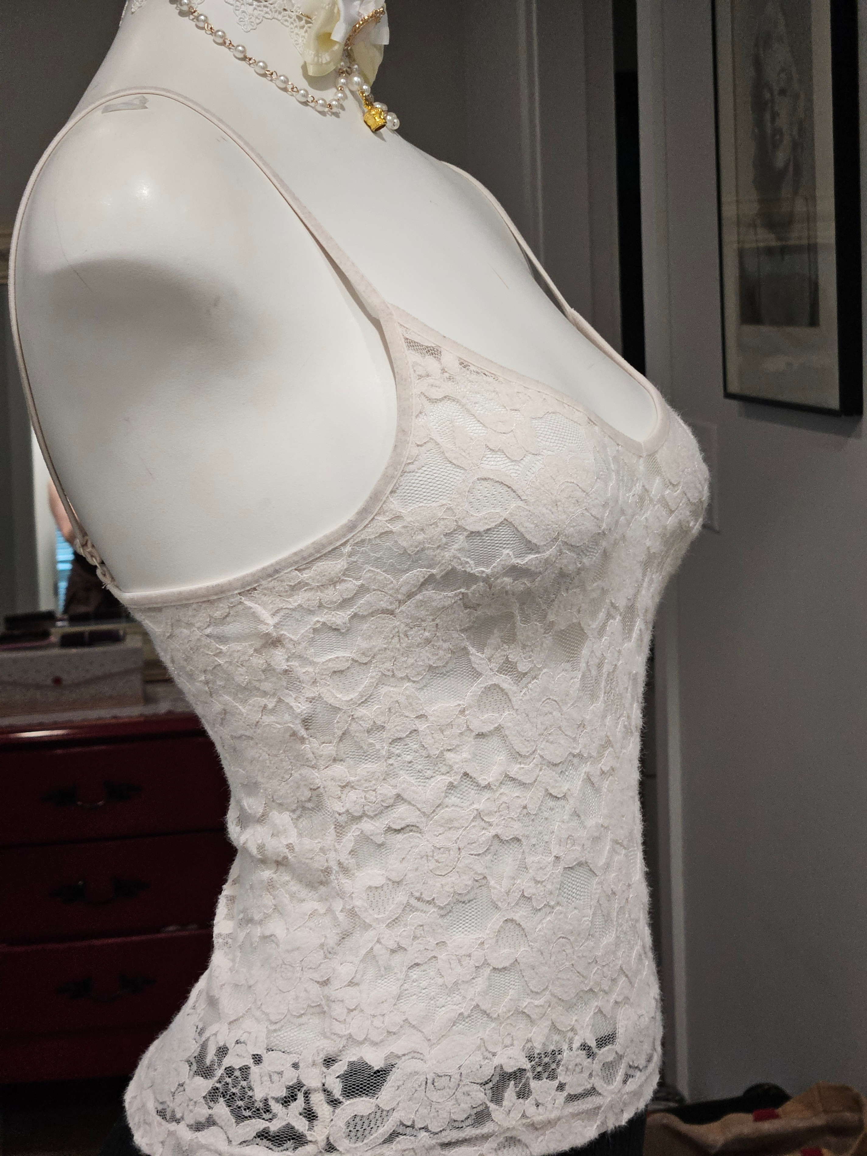 floral mesh lace tank top - photo 4