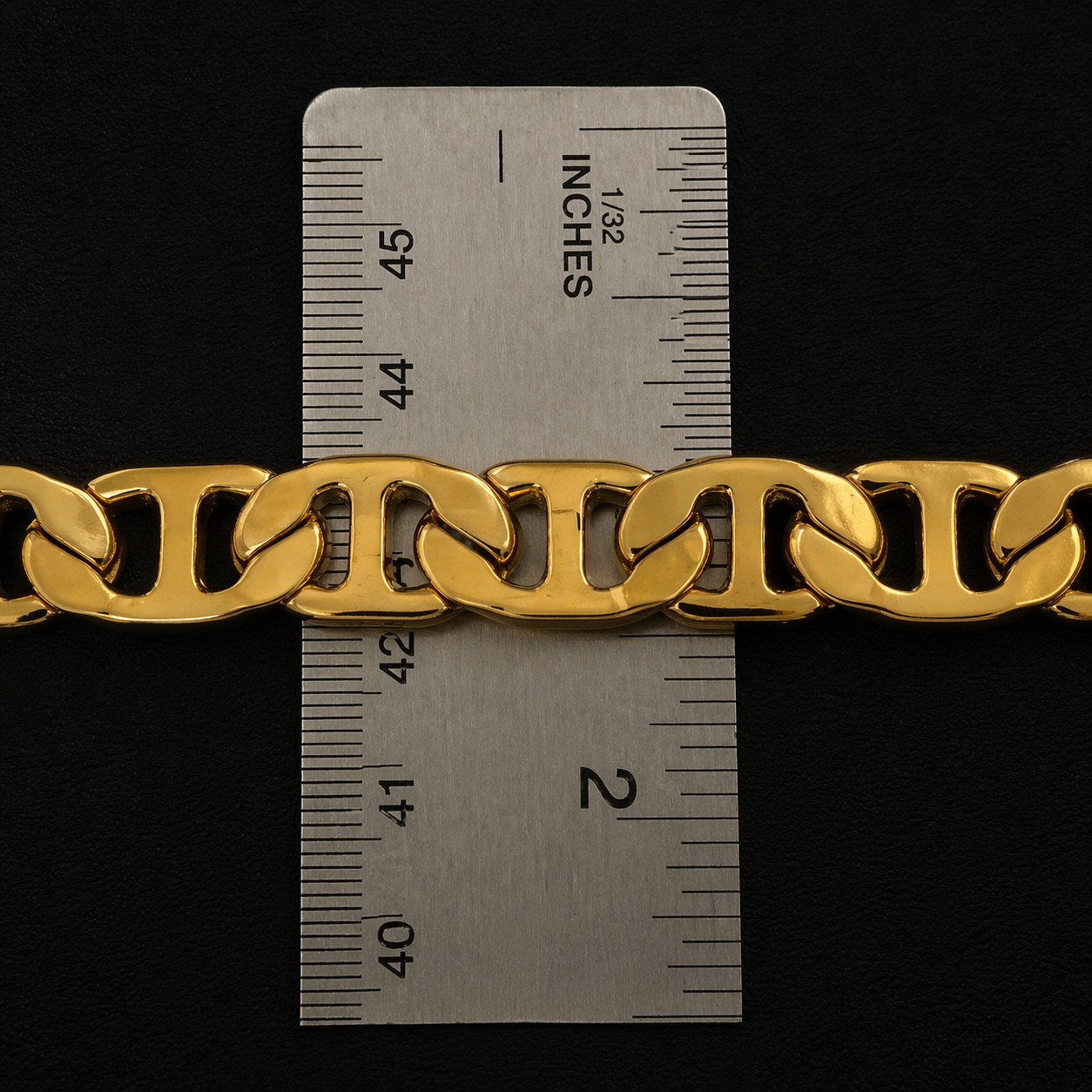 24K Gold Gucci Link Chain-21" heavy jeweler's bronze core - photo 3
