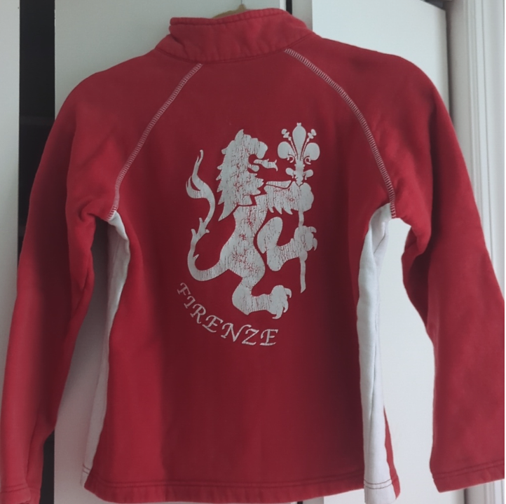 Kids Red Fleur-de-Lis Zip-Up - photo 4