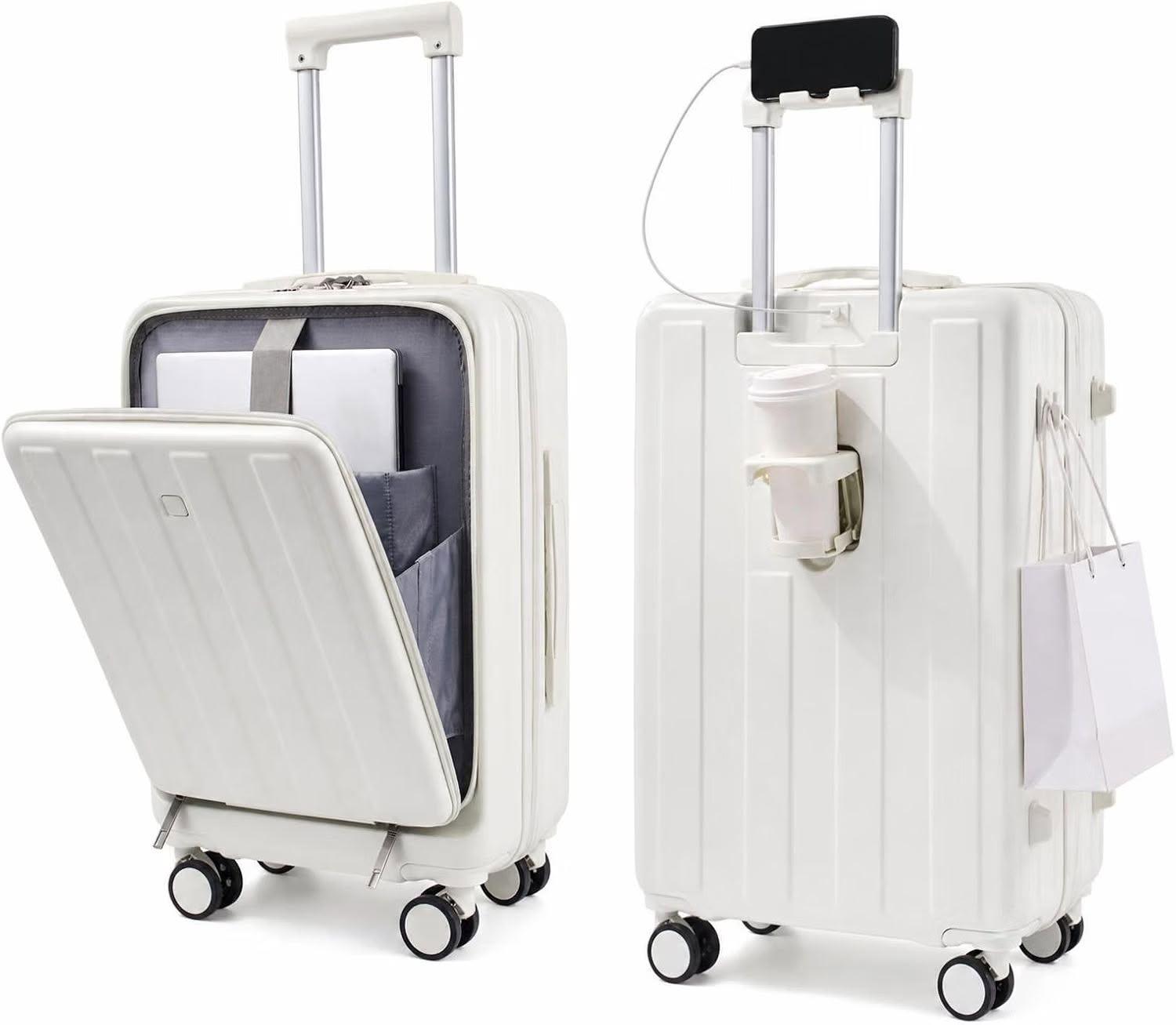 20 Inch Carry-On Luggage with Laptop Compartment