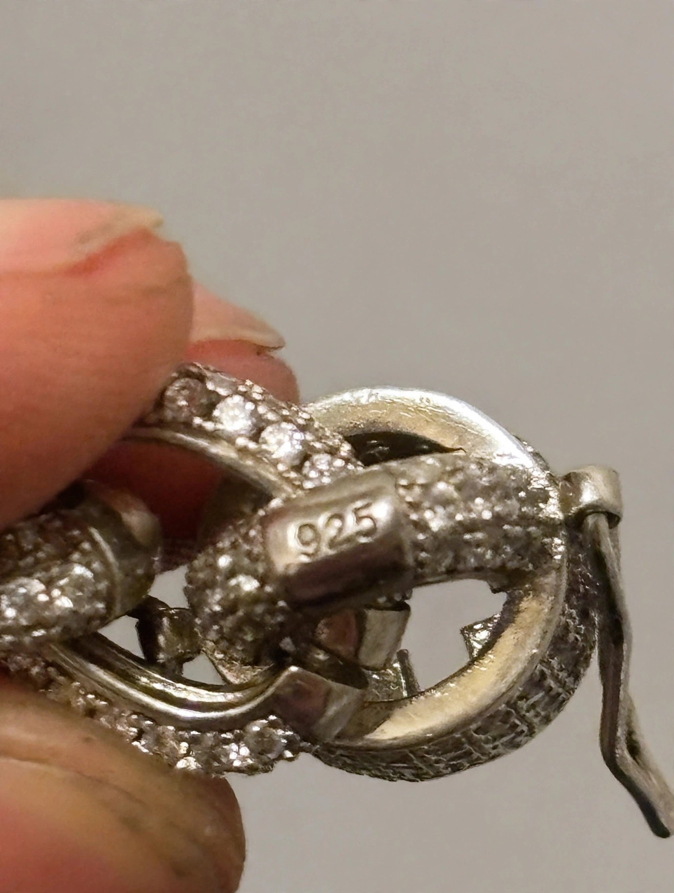 Iced-Out CZ Rolo Link Bracelet 925 Sterling Silver 8.25in - photo 4