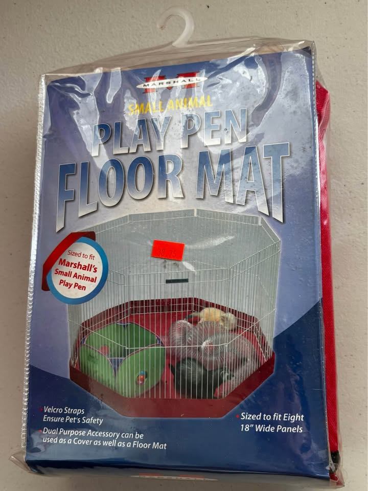 Marshall Small Animal Red Play Pen Floor Mat