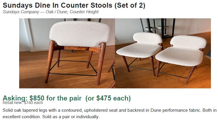 Sundays Company Counter Stools (Set of 2)