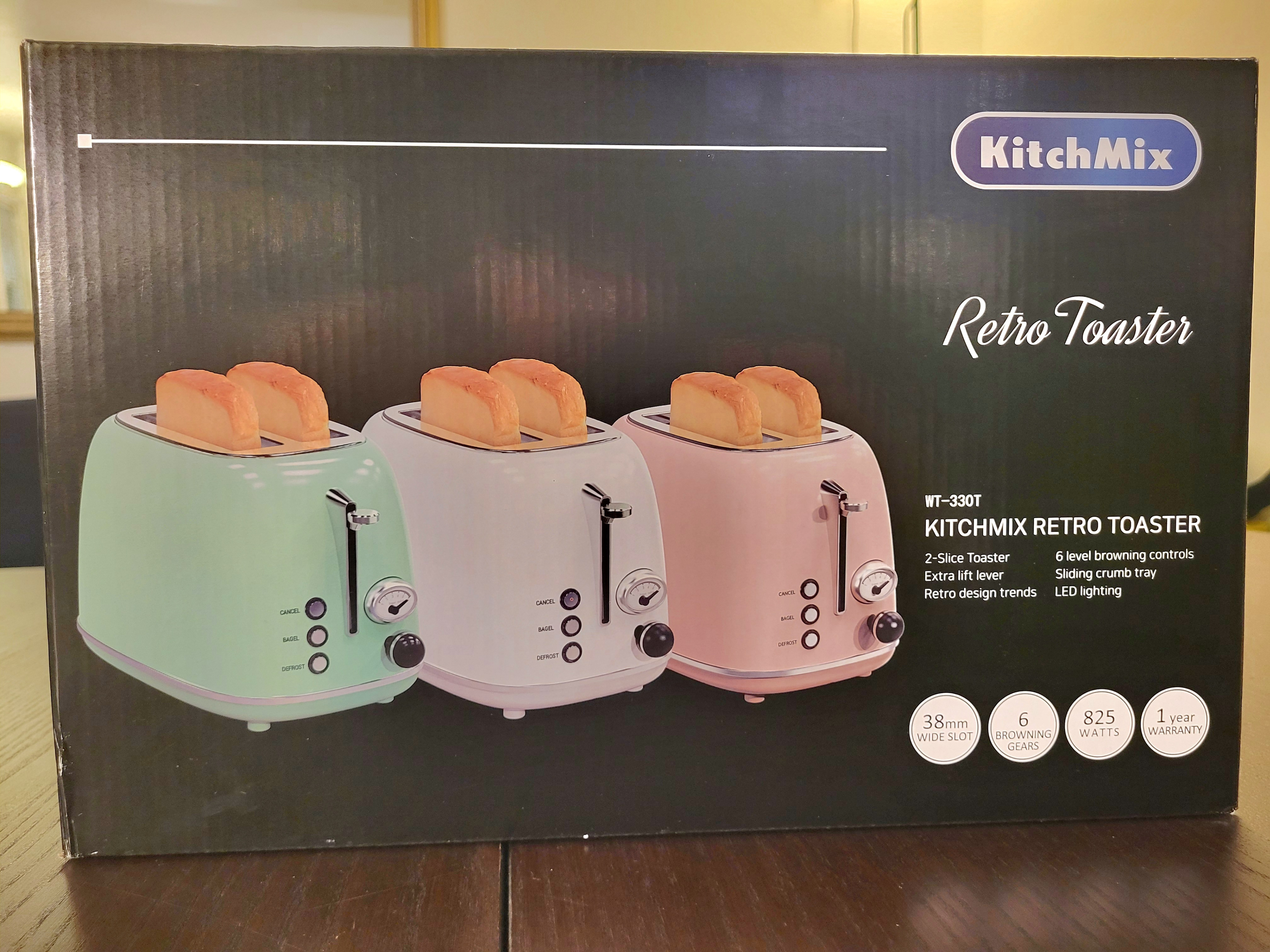 KitchMix Retro 2-Slice Toaster (WT-330T) (NEW IN ITS BOX)