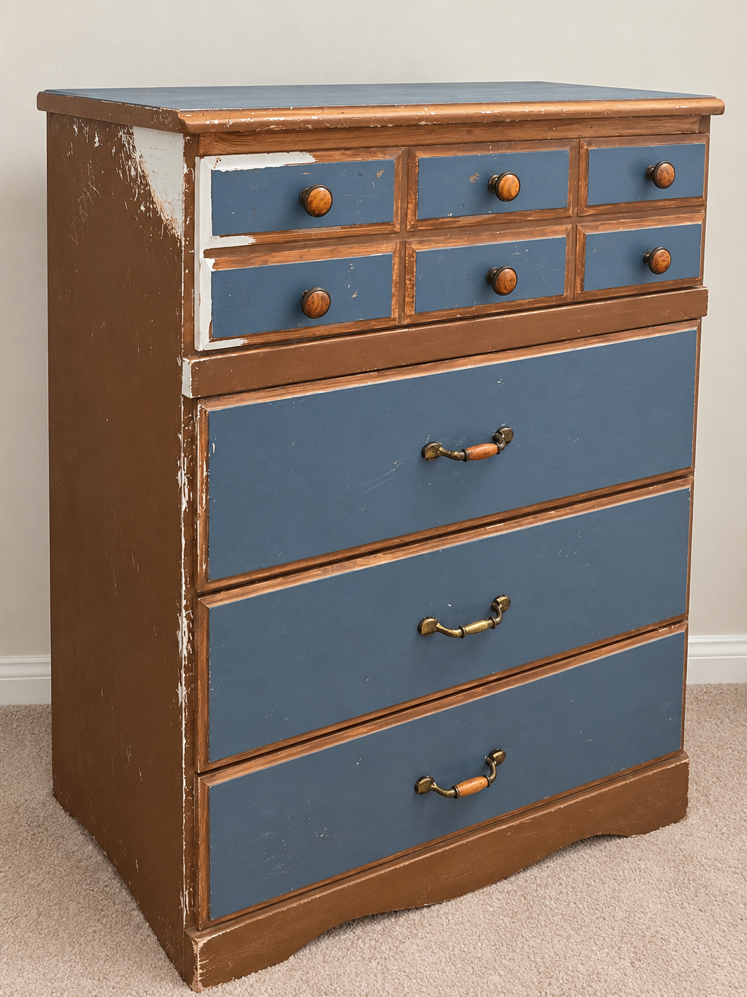 Solid Heavy Wood 4-Drawer Tall Dresser Chest - photo 3