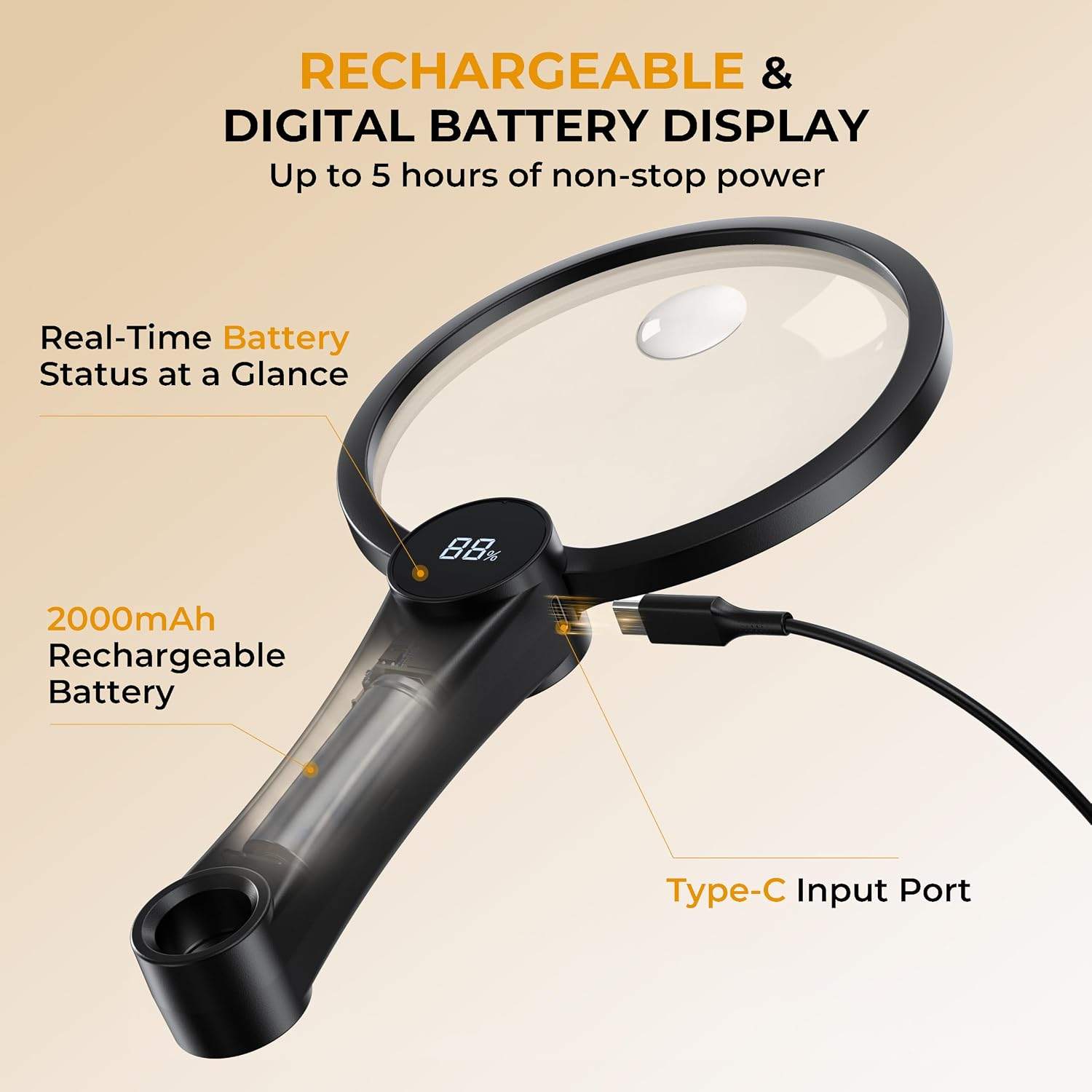 Magnifying Glass with 49 LED Light - photo 4
