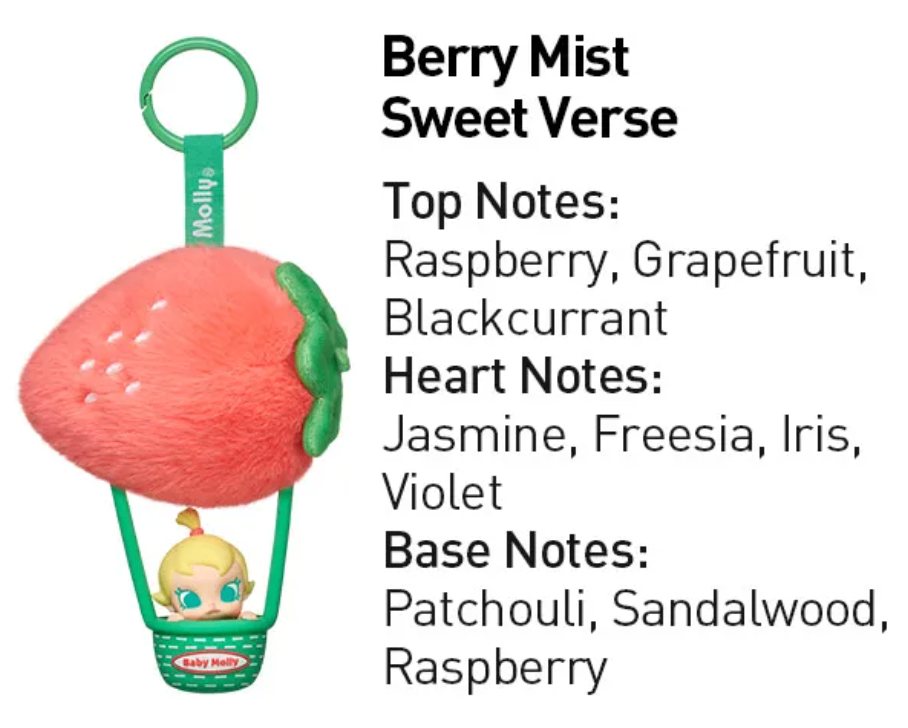 Pop Mart Baby Molly Berry Mist Sachet Pendant Keychain - photo 4