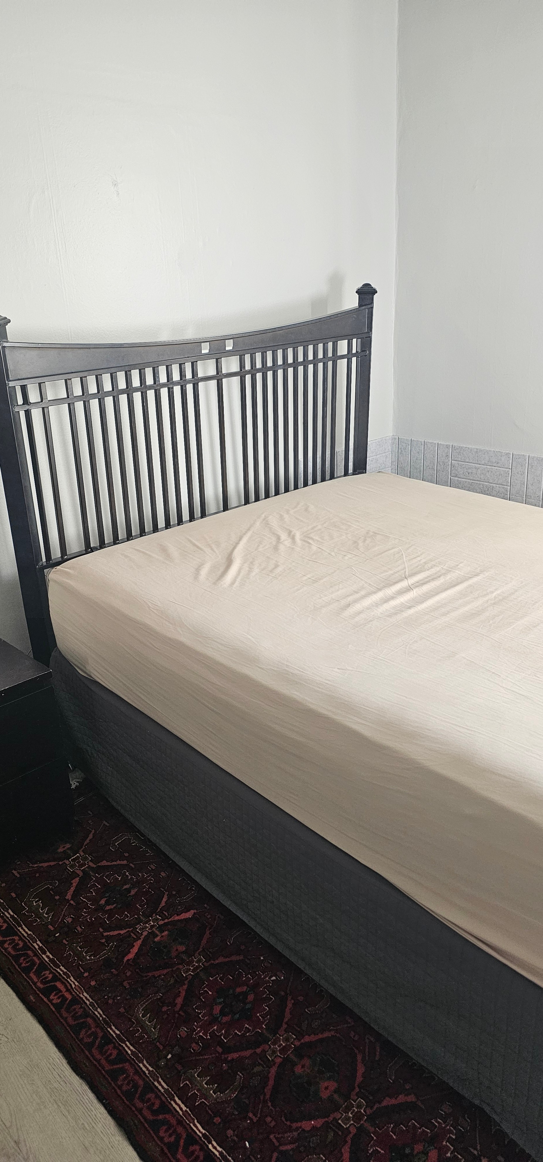 Beautiful Queen Wrought-Iron Bed Frame + Box Spring