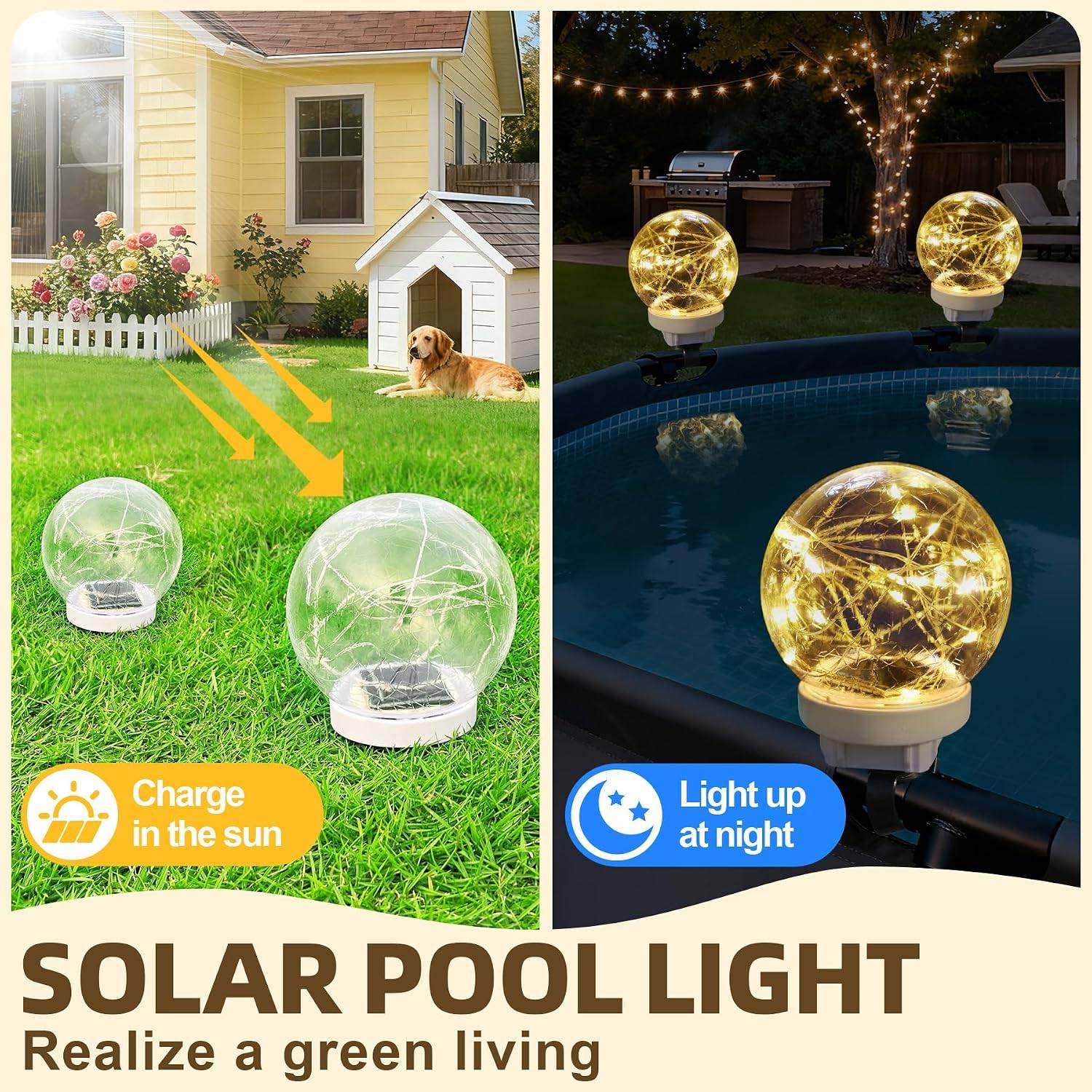 MeiLyte Solar Pool Lights for Above Ground Pool – 4 Pack - photo 3