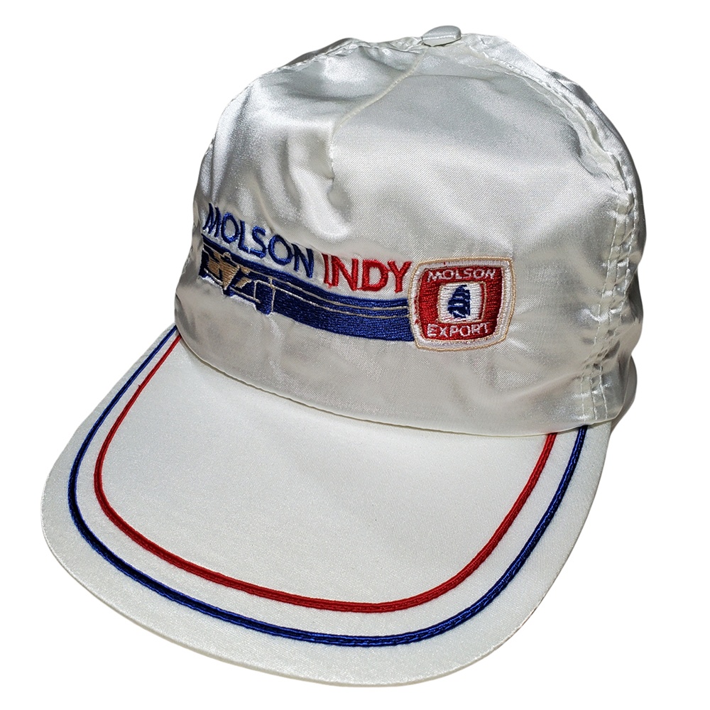 Vintage 80s Molson Indy Satin Snapback Hat