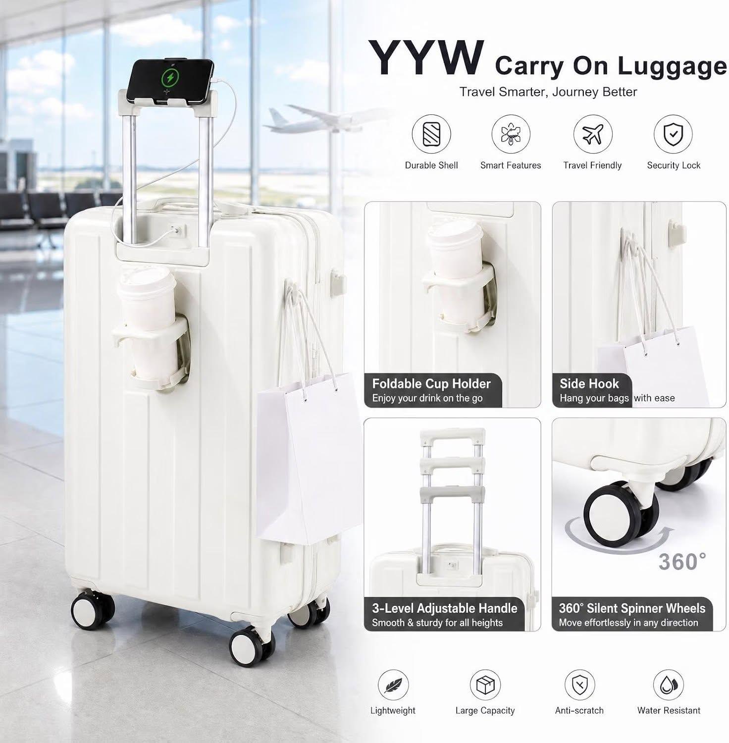 20 Inch Carry-On Luggage with Laptop Compartment - photo 4