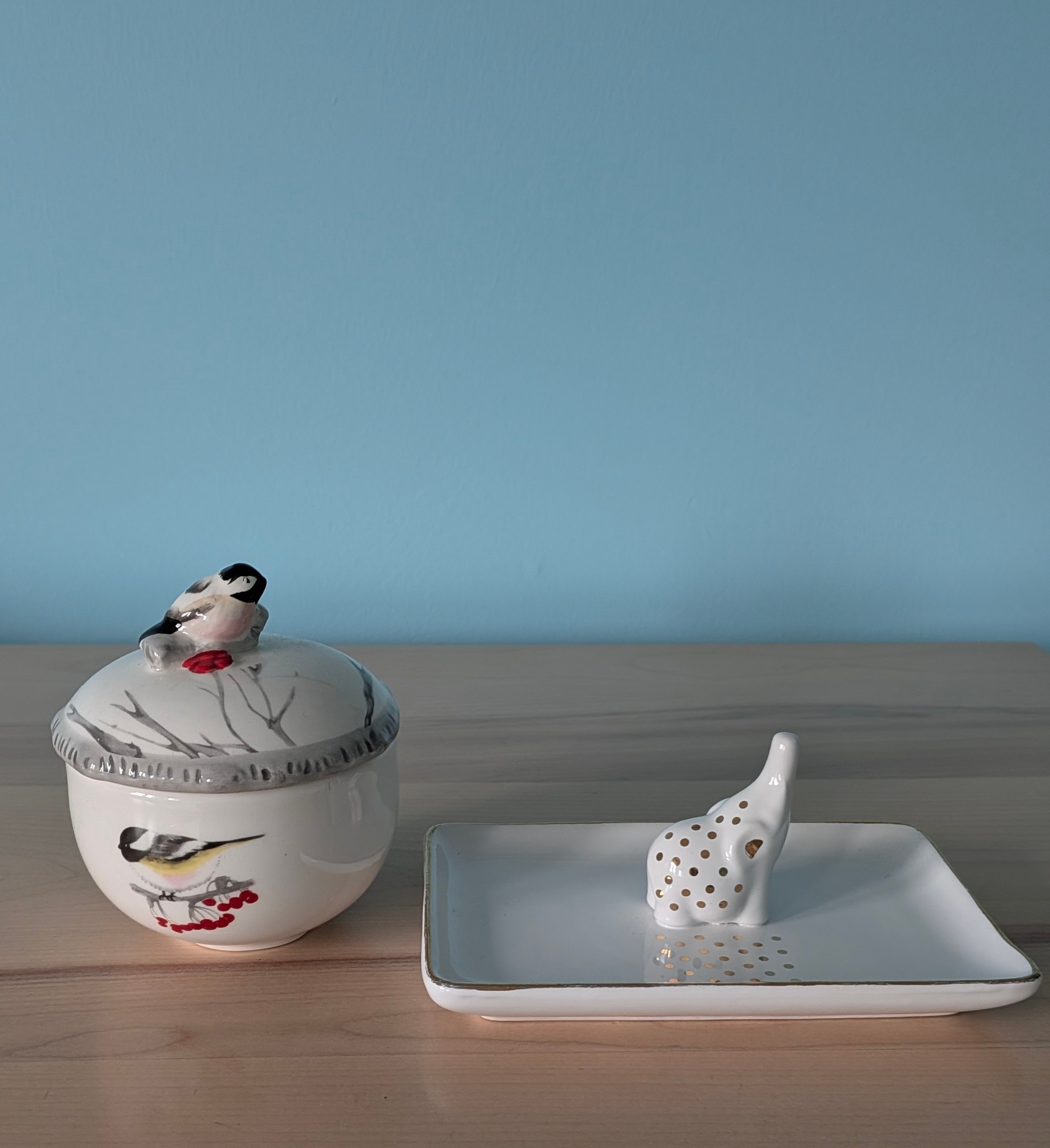Jewelry tray and jar