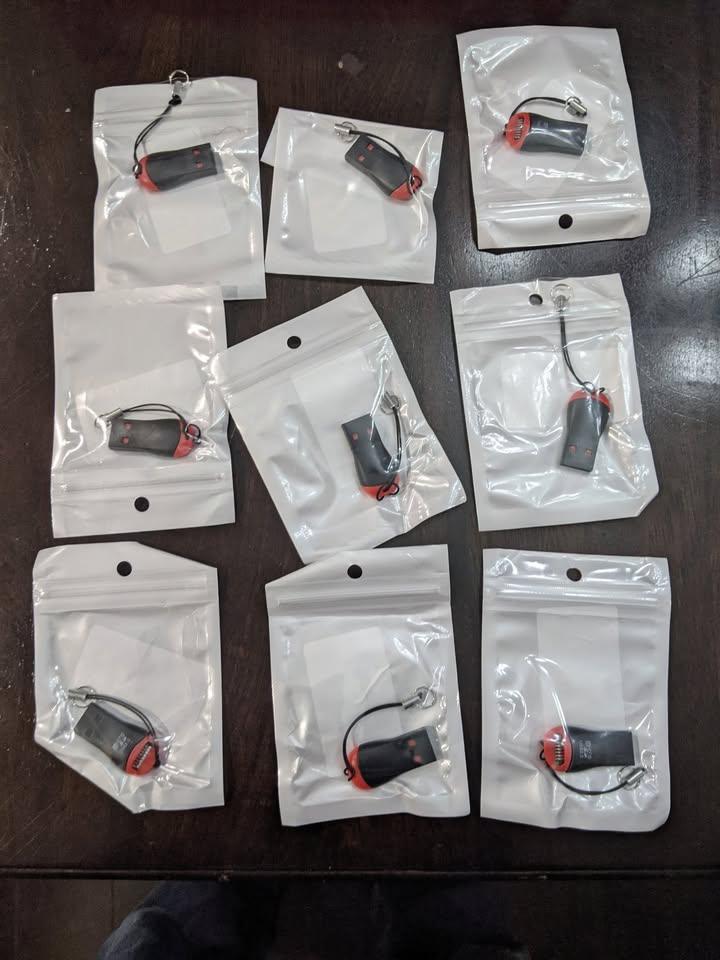 Micro SD card reader, brand new, $5 each, $10 for 3