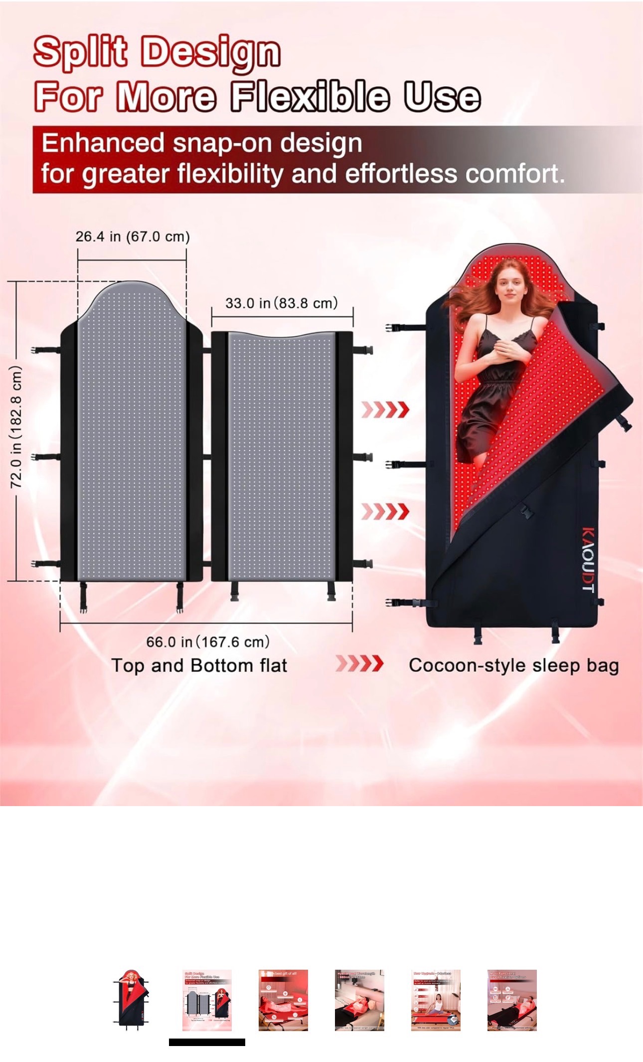 Red Light Mat Full Body Home Light Device 2600 LEDs 660nm&850nm