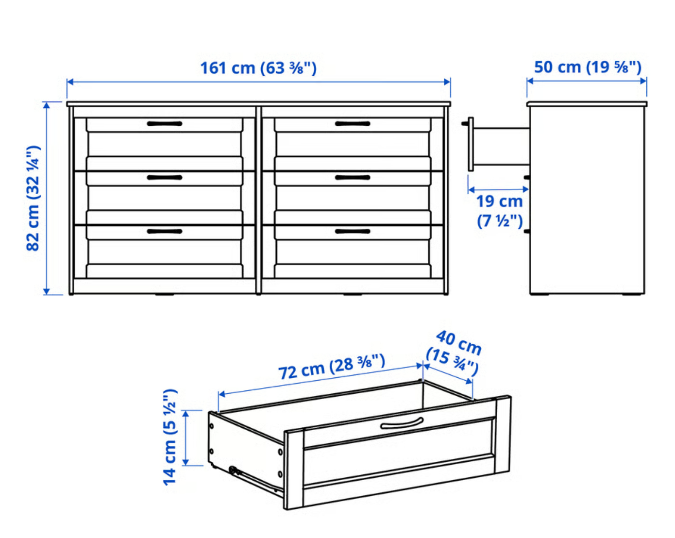 IKEA SONGESAND 6 piece dresser - photo 4