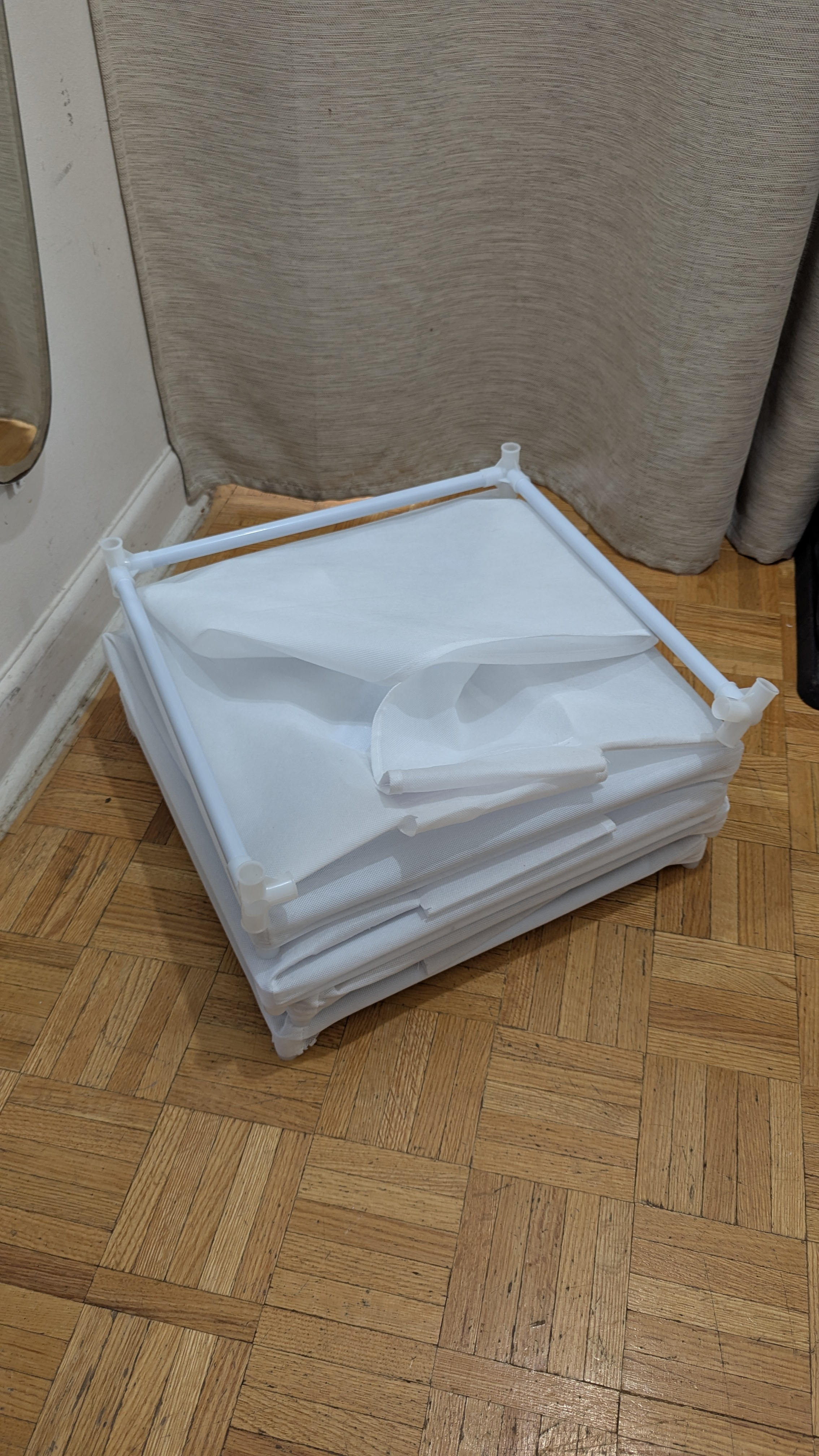 Portable Folding Wardrobe Fabric Closet Storage Organizer Shelve - photo 3
