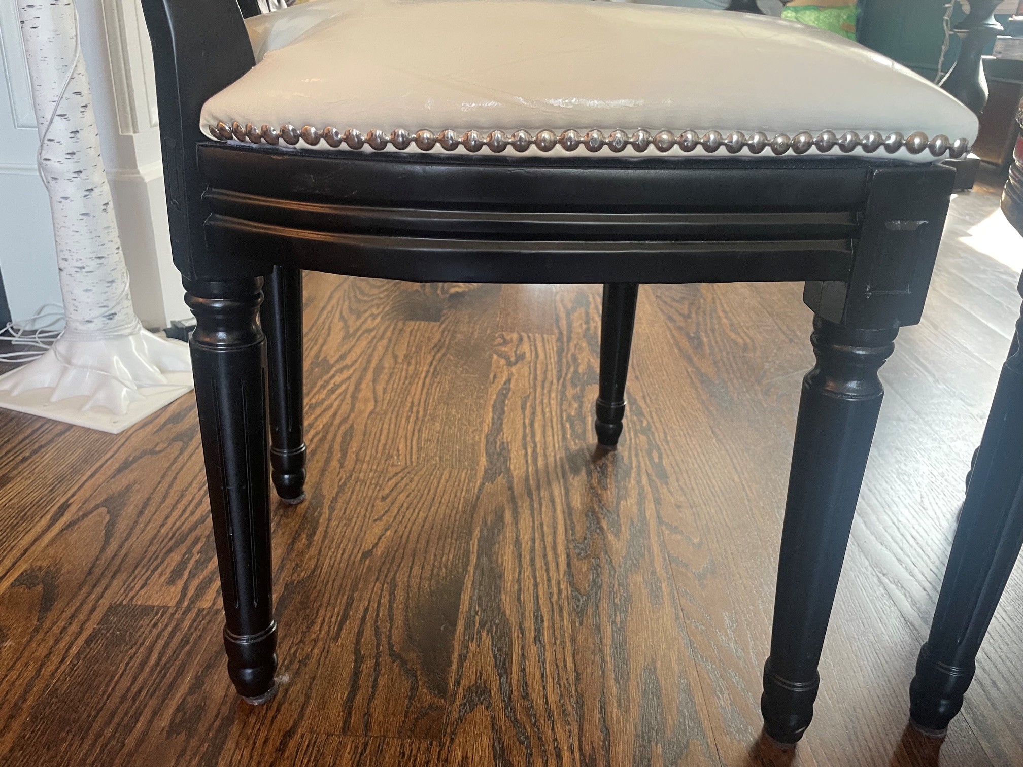 Set of 6 Black and White Dining Chairs - photo 5
