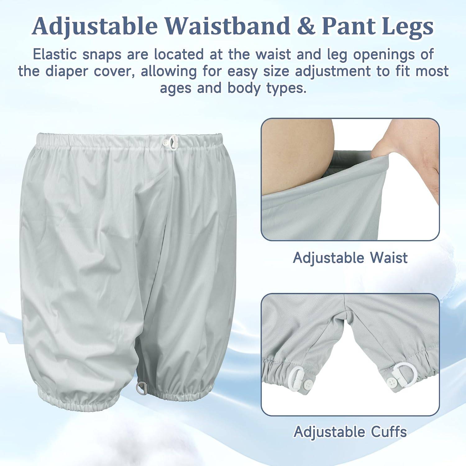 NEW~ Adult Incontinence Brief Cover – Washable – XL Gray - photo 3
