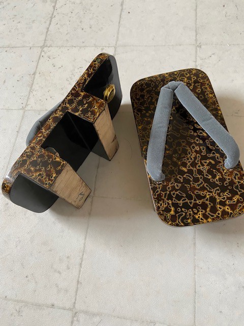 : Men's Japanese Geta Sandals (Tsugaru Urushi Lacquerware) - photo 2