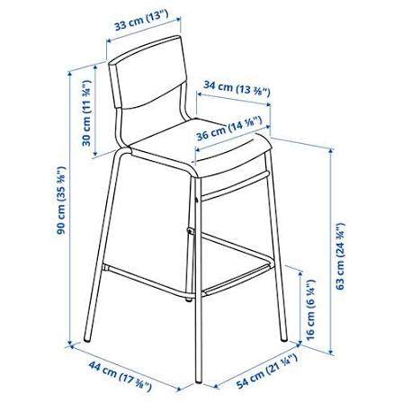 Ikea HAVERUD Table with 4 STIG stools - photo 5