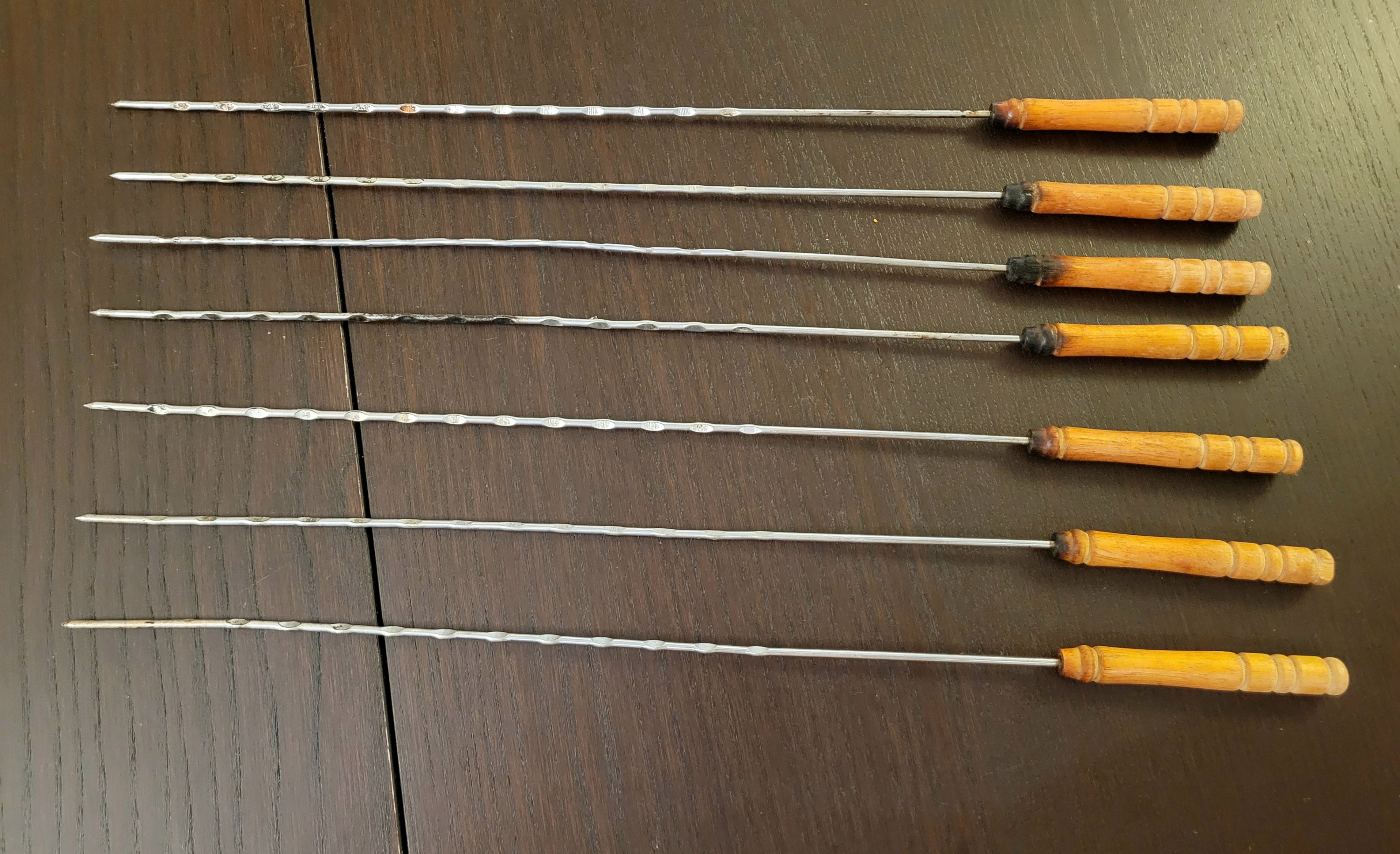 Metal BBQ skewers