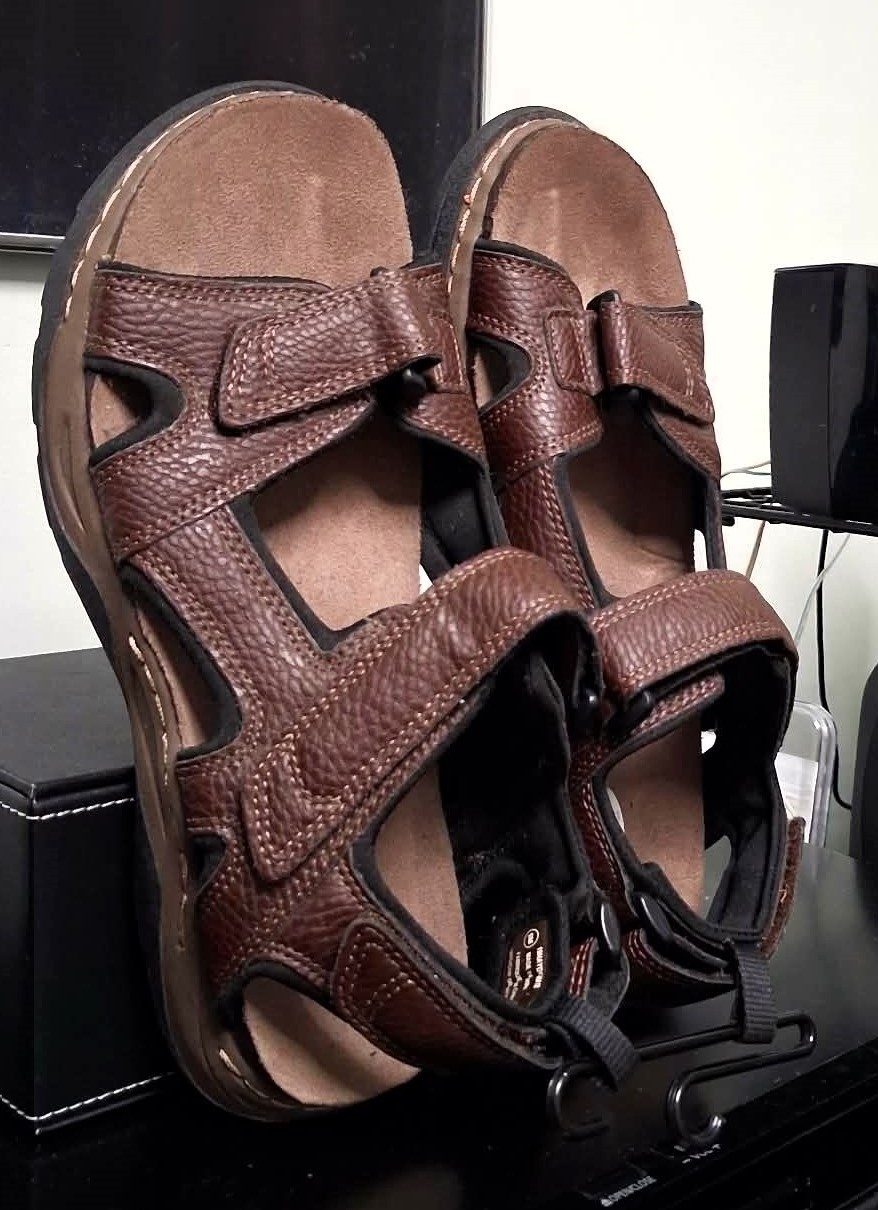 Dr. Scholl's Men's Gus Brown Leather Sport Sandals — Brand New - photo 3