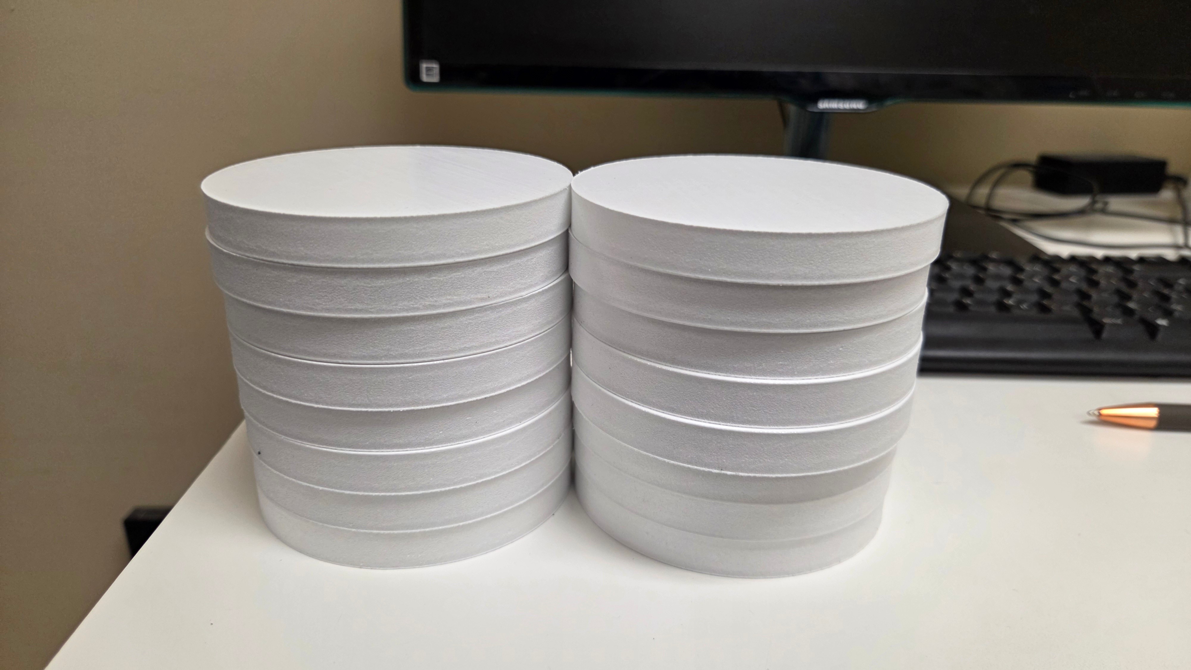 10 cm (≈4") round foam boards – 1/2" thick, pack of 16