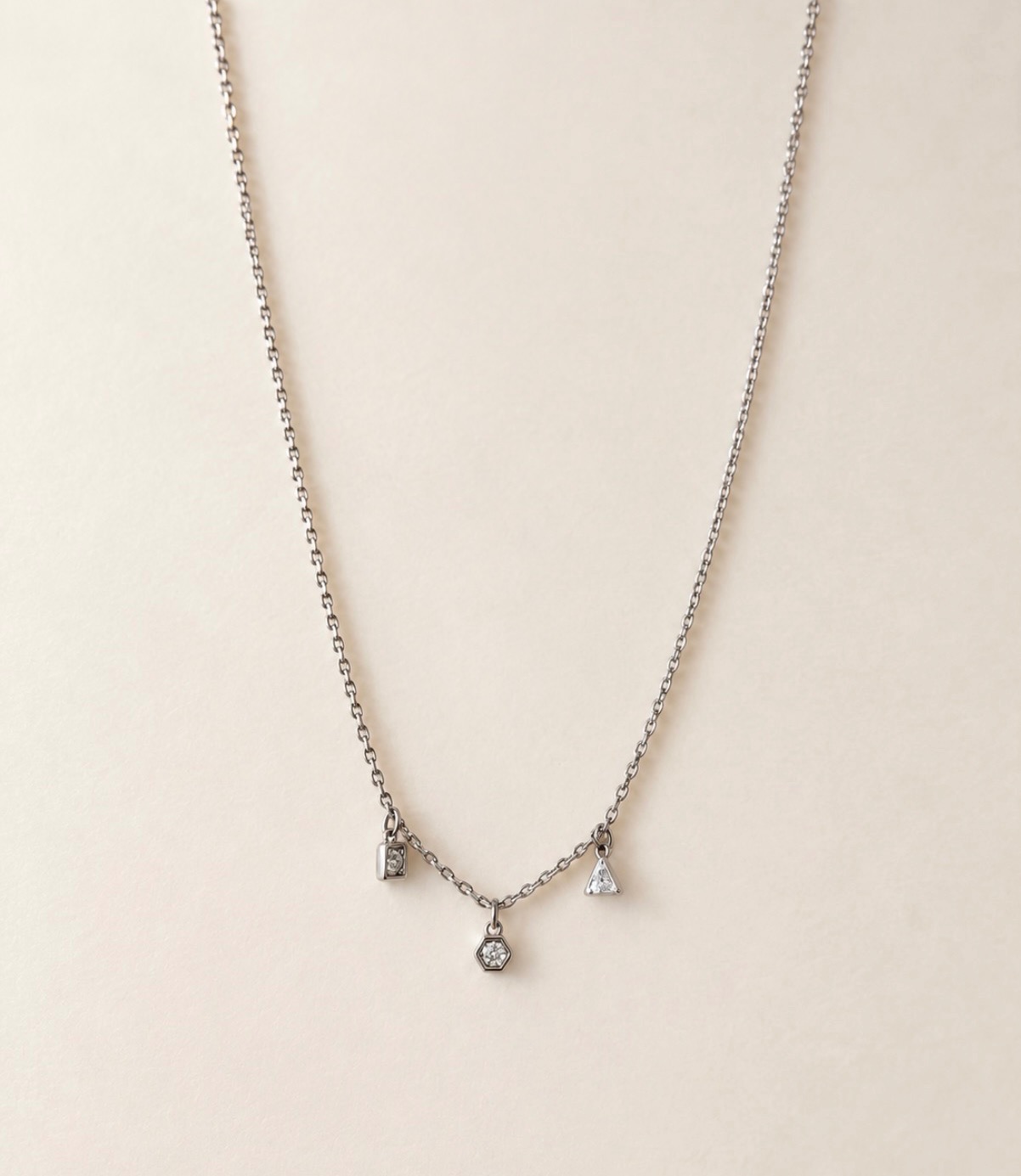 Swarovski Geometric Drop Pendant Necklace
