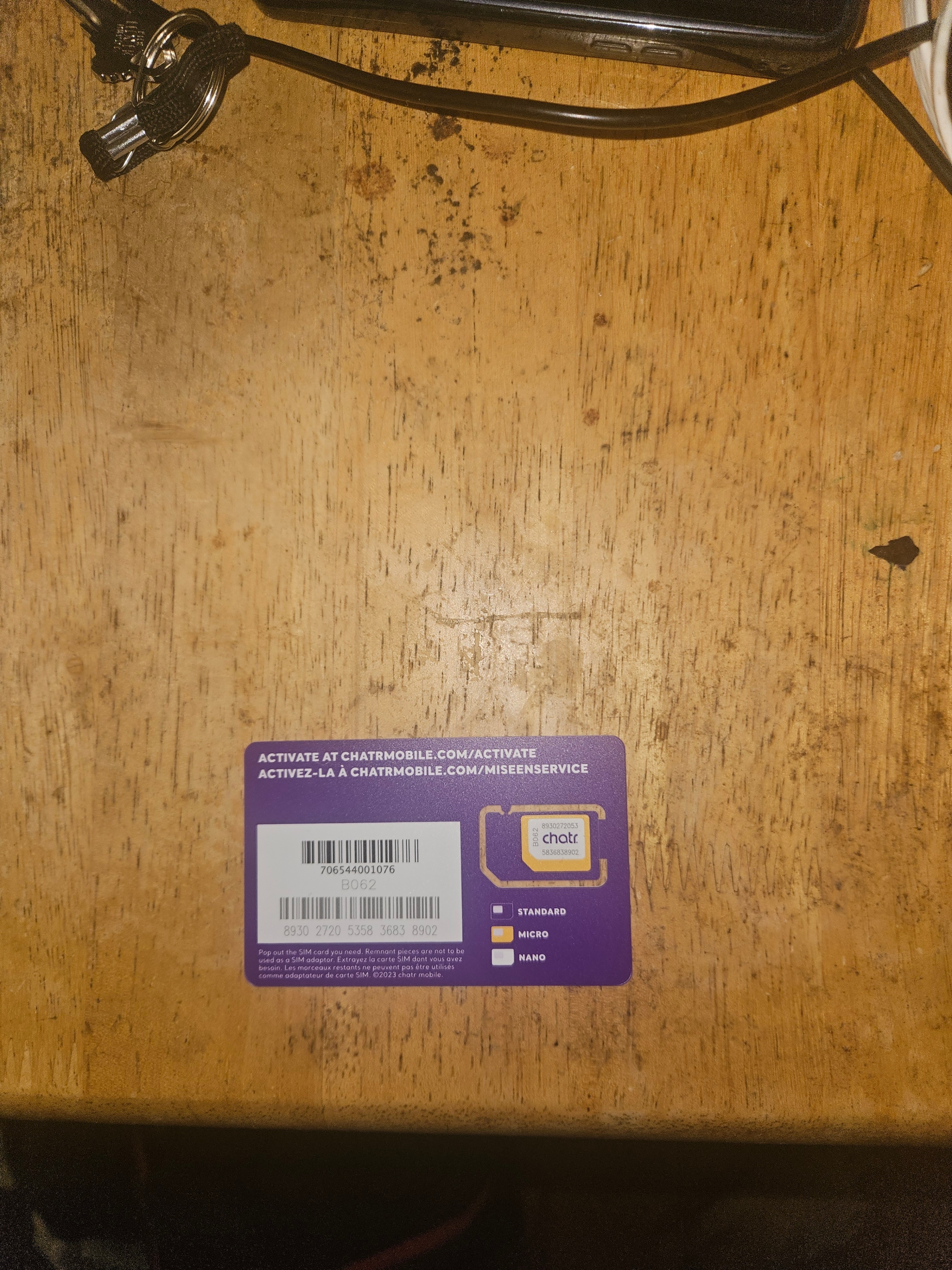BRAND NEW CHATR SIMCARD FOR NEW ACTIVATION, MONTHLY OR PREPAID