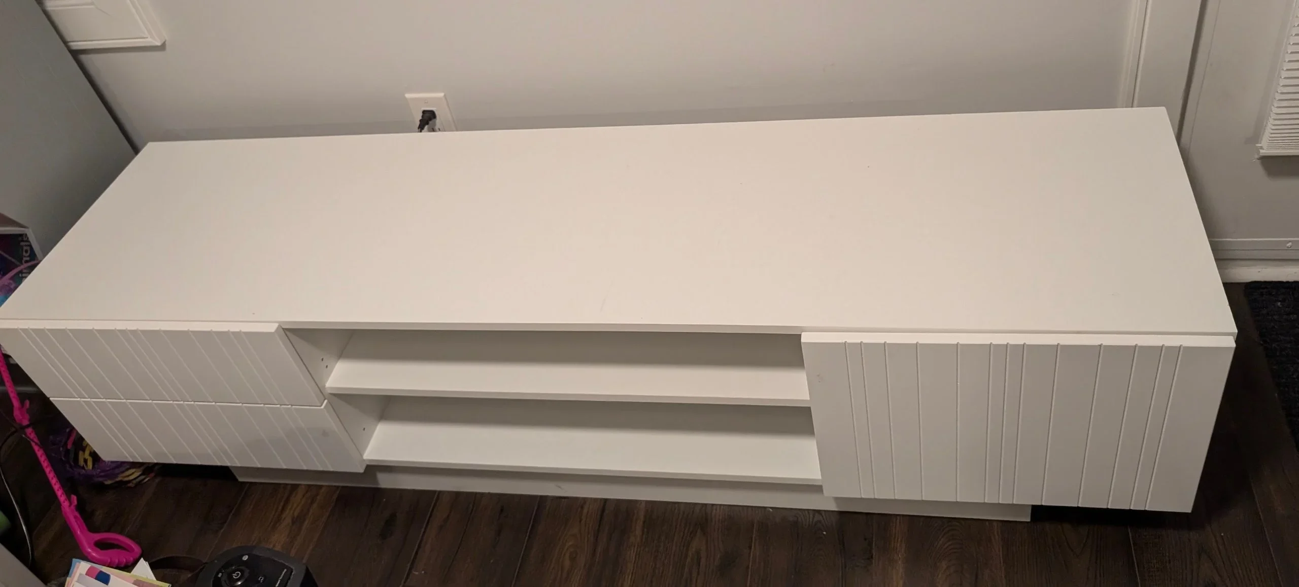 Nexera Marble 72-inch TV Stand in White Model # 115403